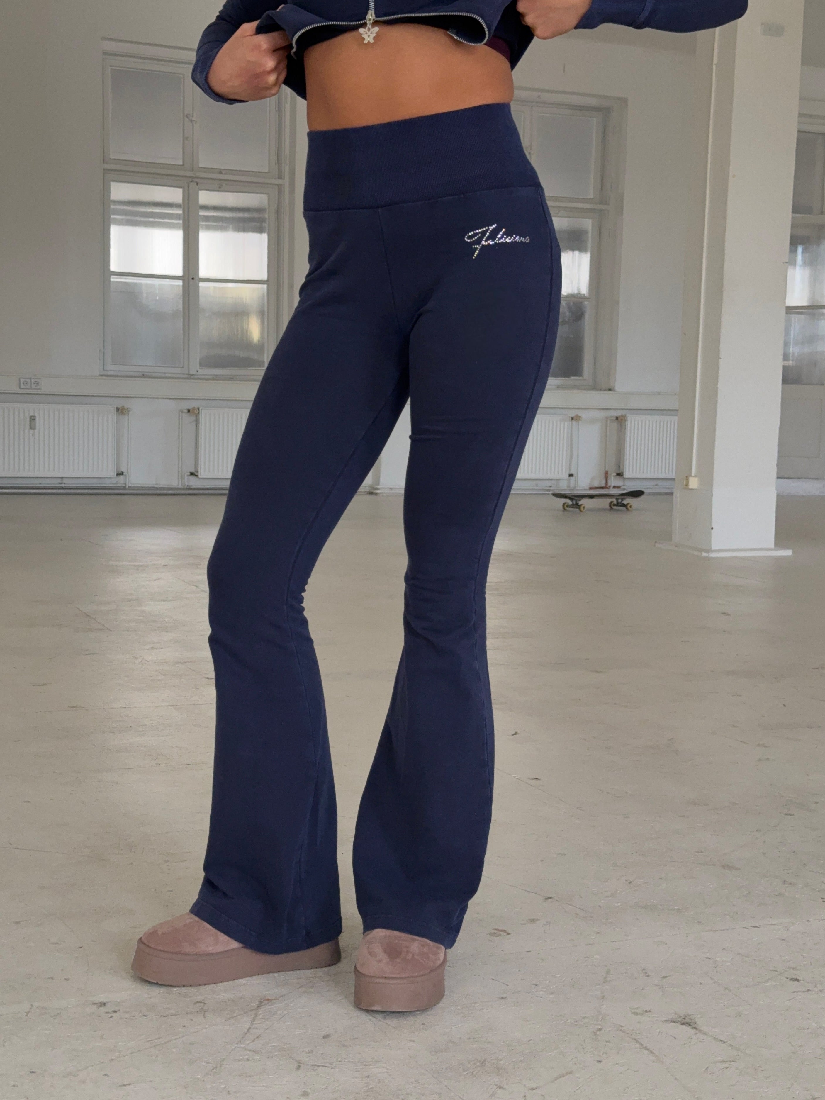 Vintage Flared Leggings Washed Blue