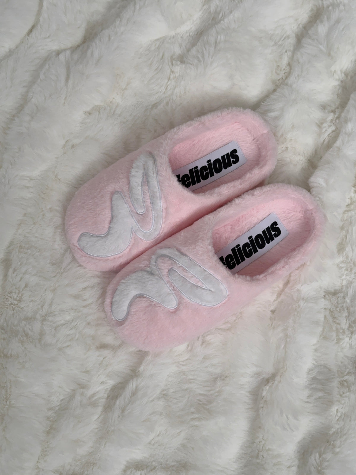 Fluffy Slides Pink