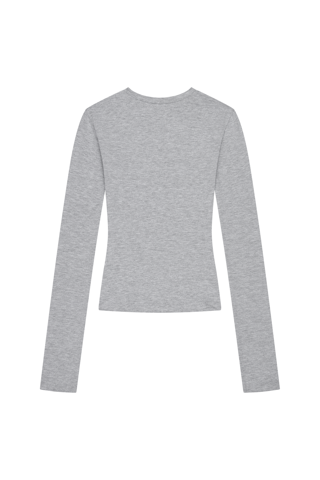 Basic Tight Logo Longsleeve Light Grey Melange