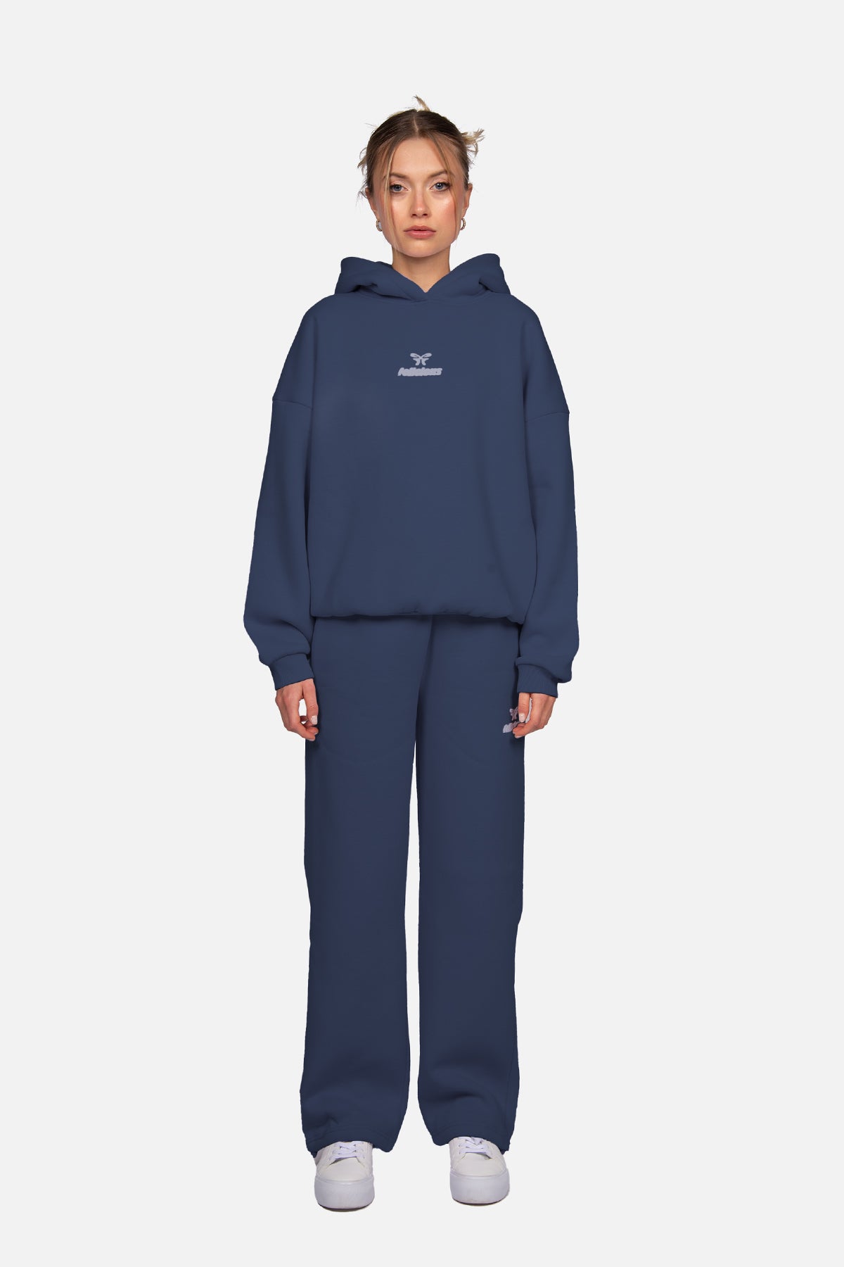 Basic Logo Hoodie Stone Blue