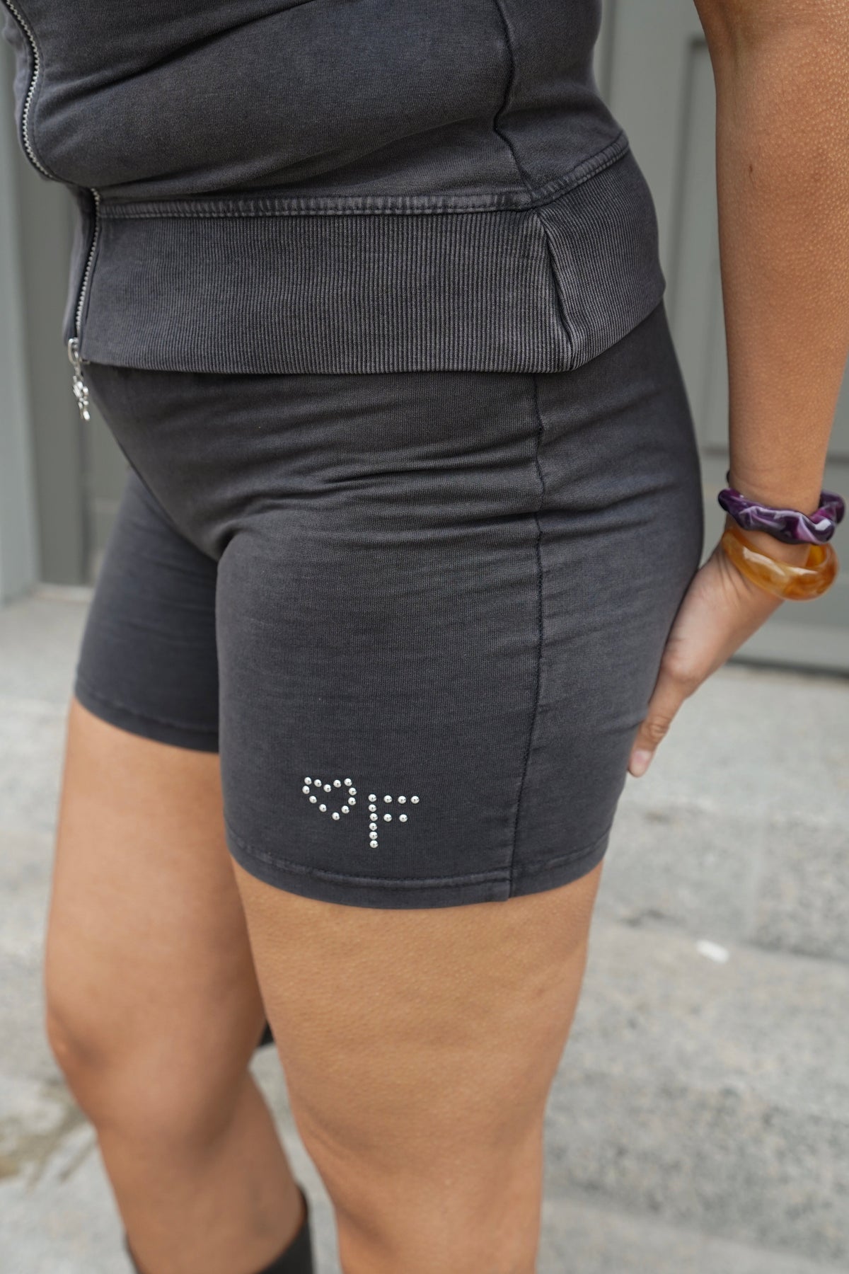 Vintage Mini Shorts Black Washed