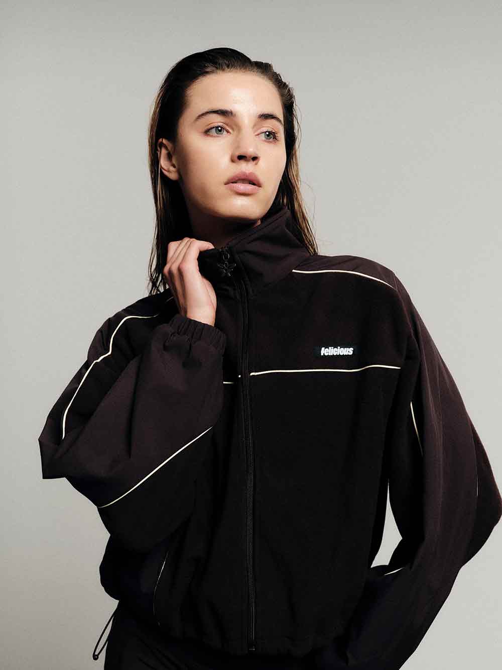 Felicious Active Fleece Windbreaker Chocolate