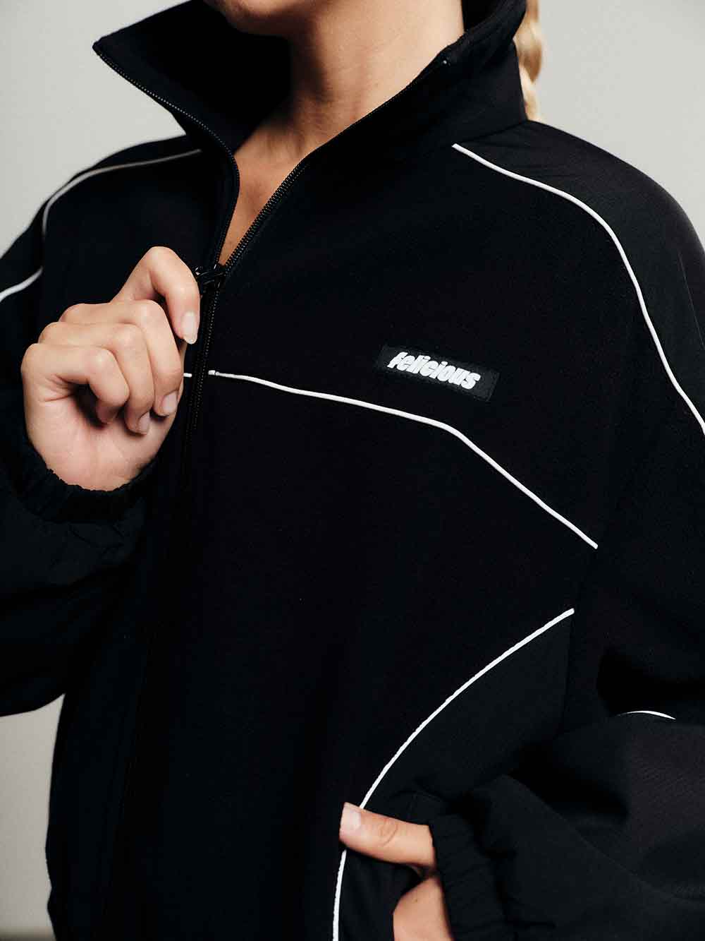 Felicious Active Fleece Windbreaker Black