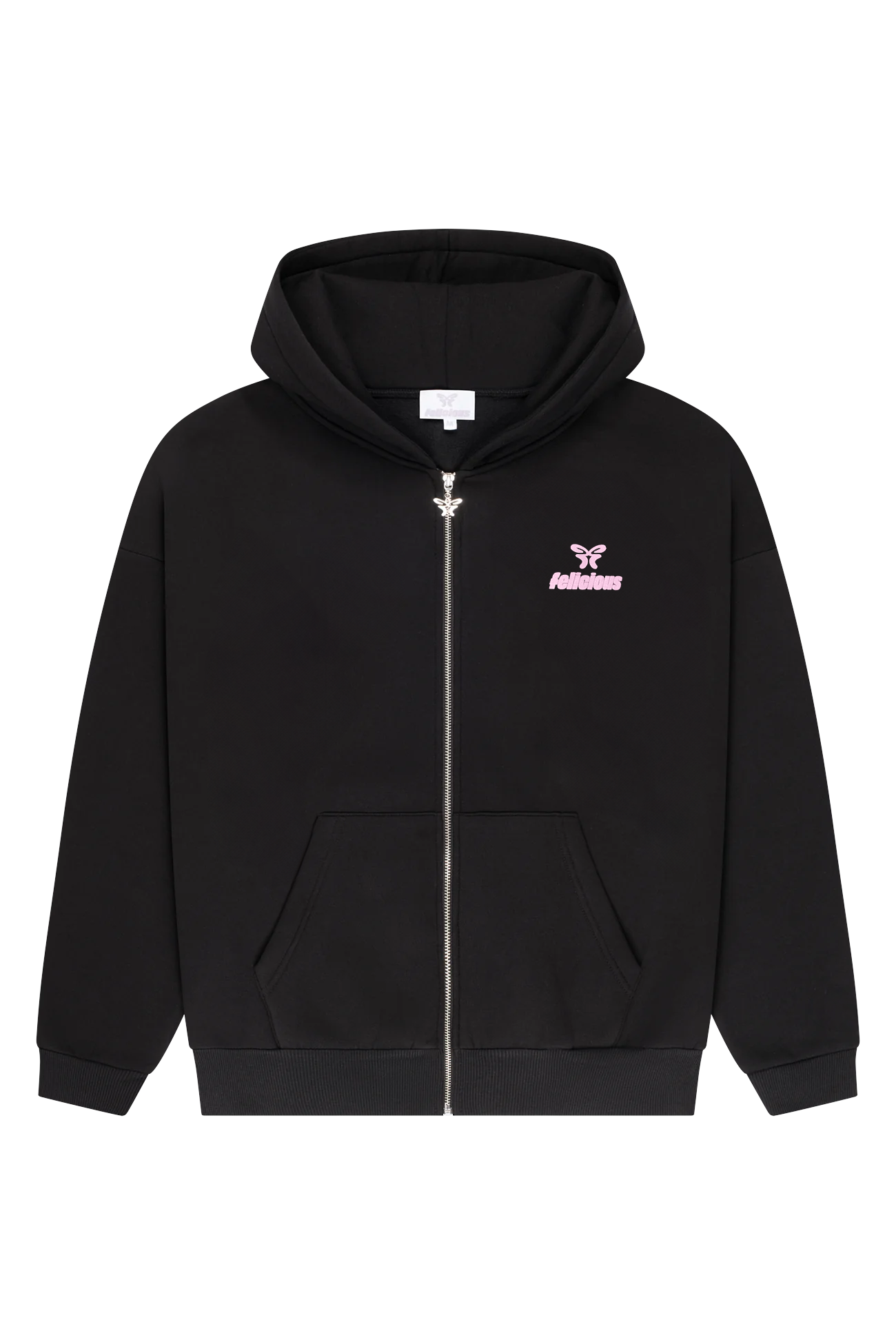 Basic Logo ZIP-Hoodie Black