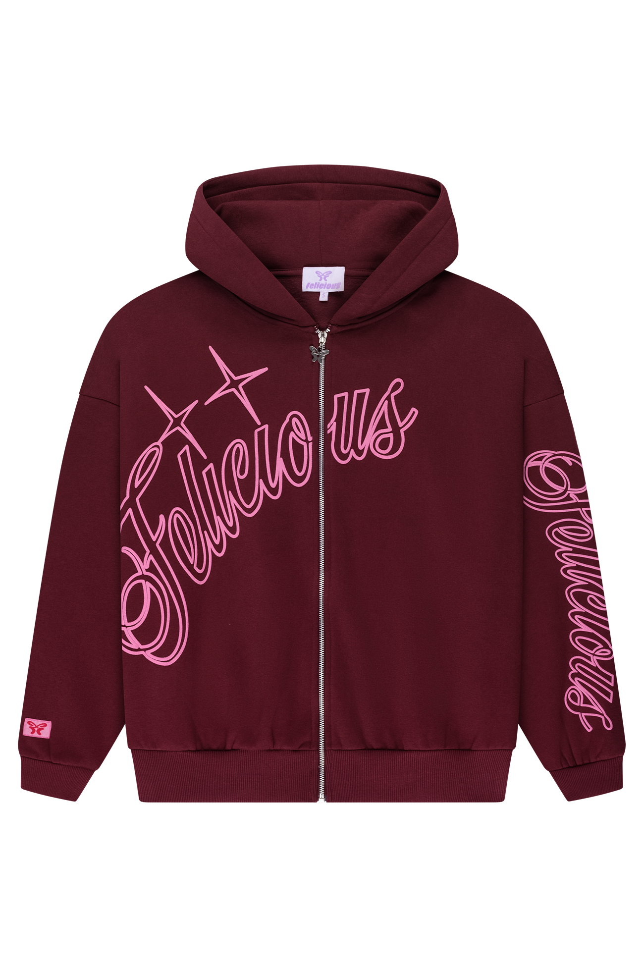 Felicious Star-ZIP-Hoodie Cold Cherry