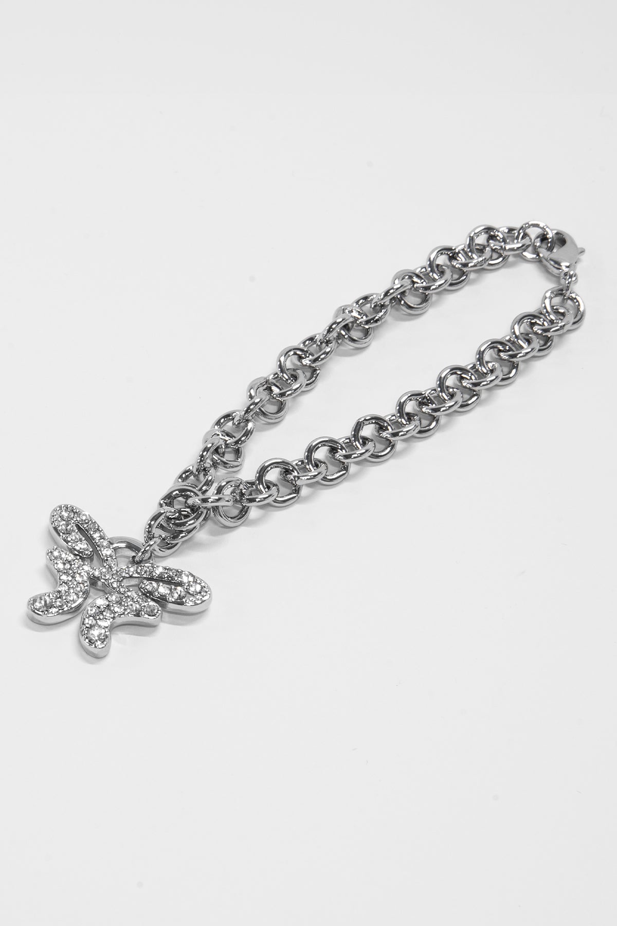 Butterfly Bracelet Silver & Rhinestones