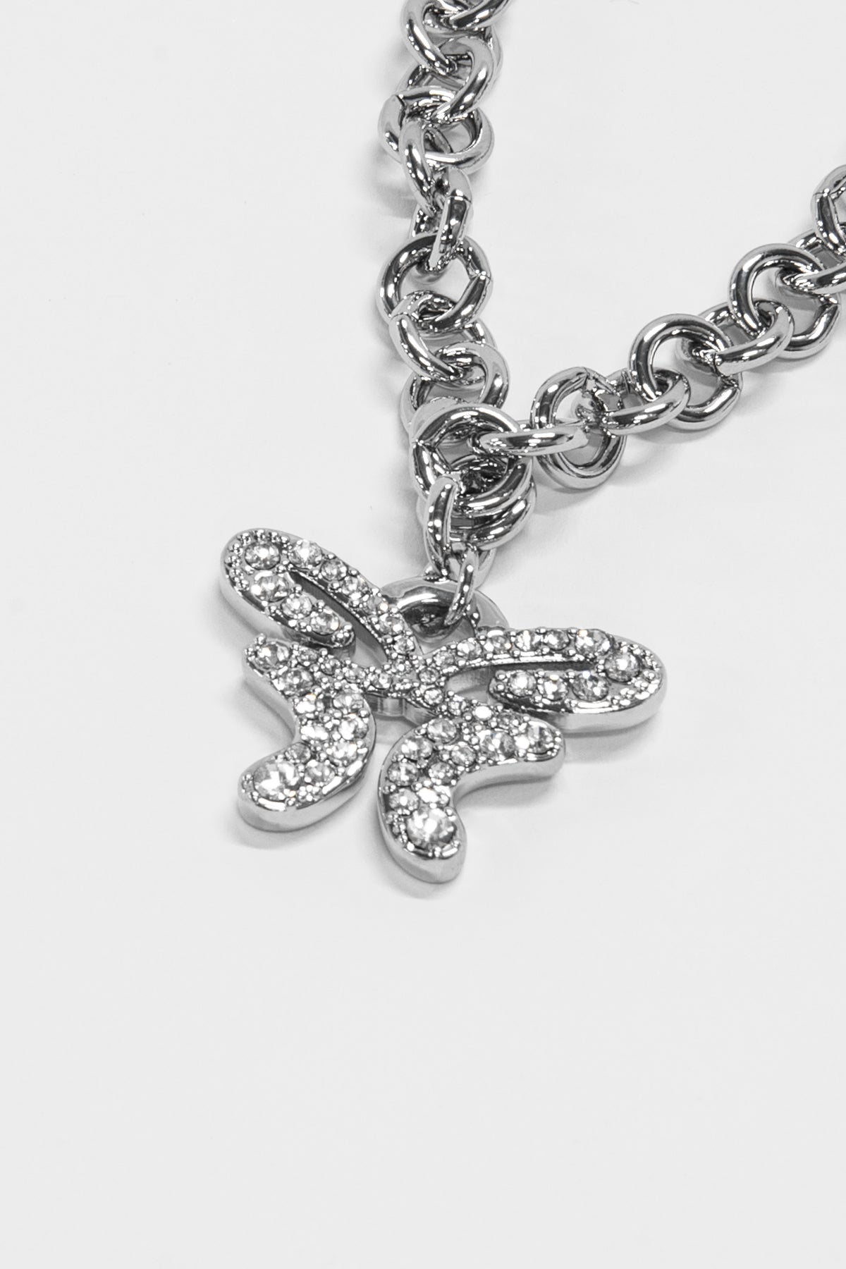 Butterfly Bracelet Silver & Rhinestones