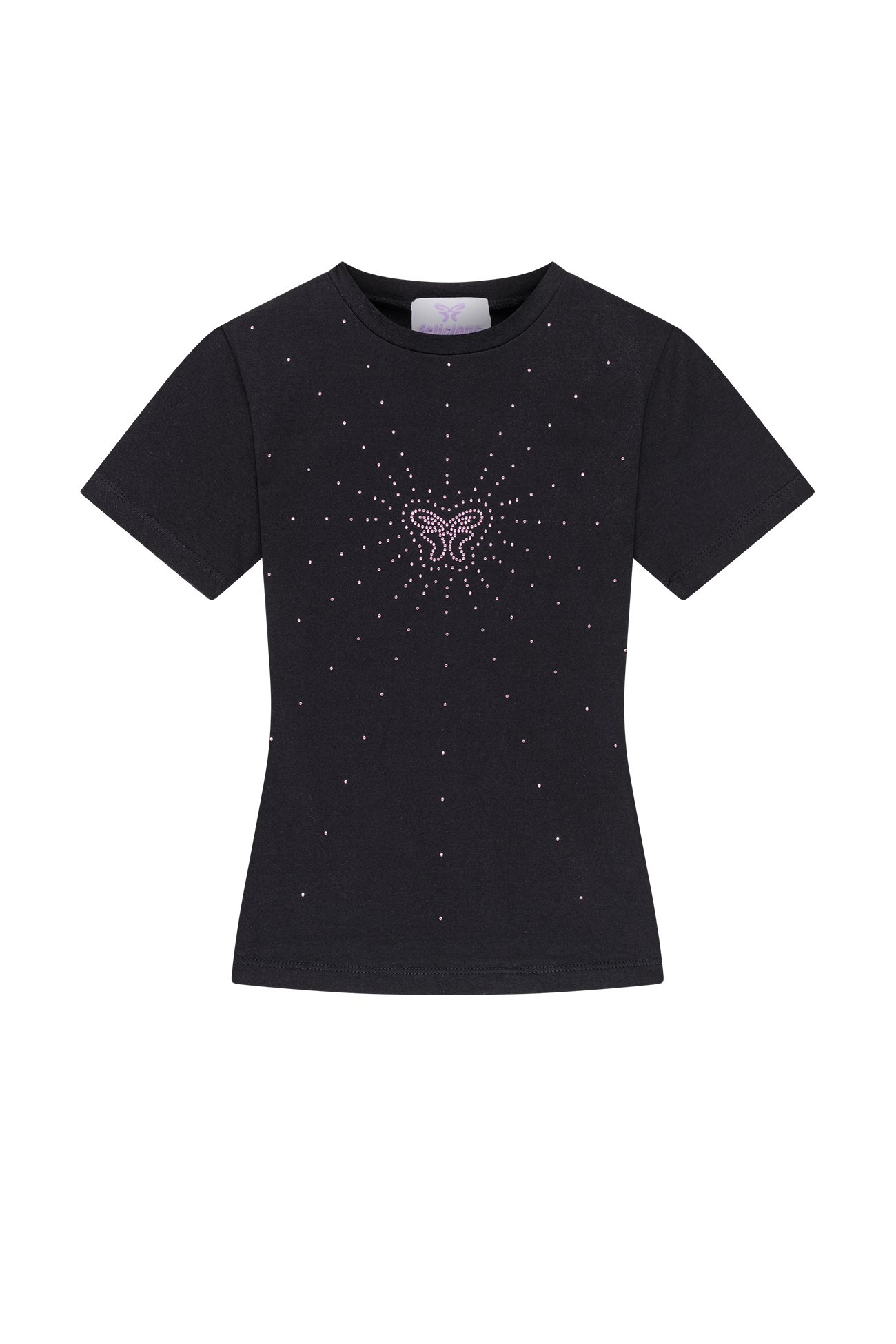 Glowing Butterfly T-Shirt Black
