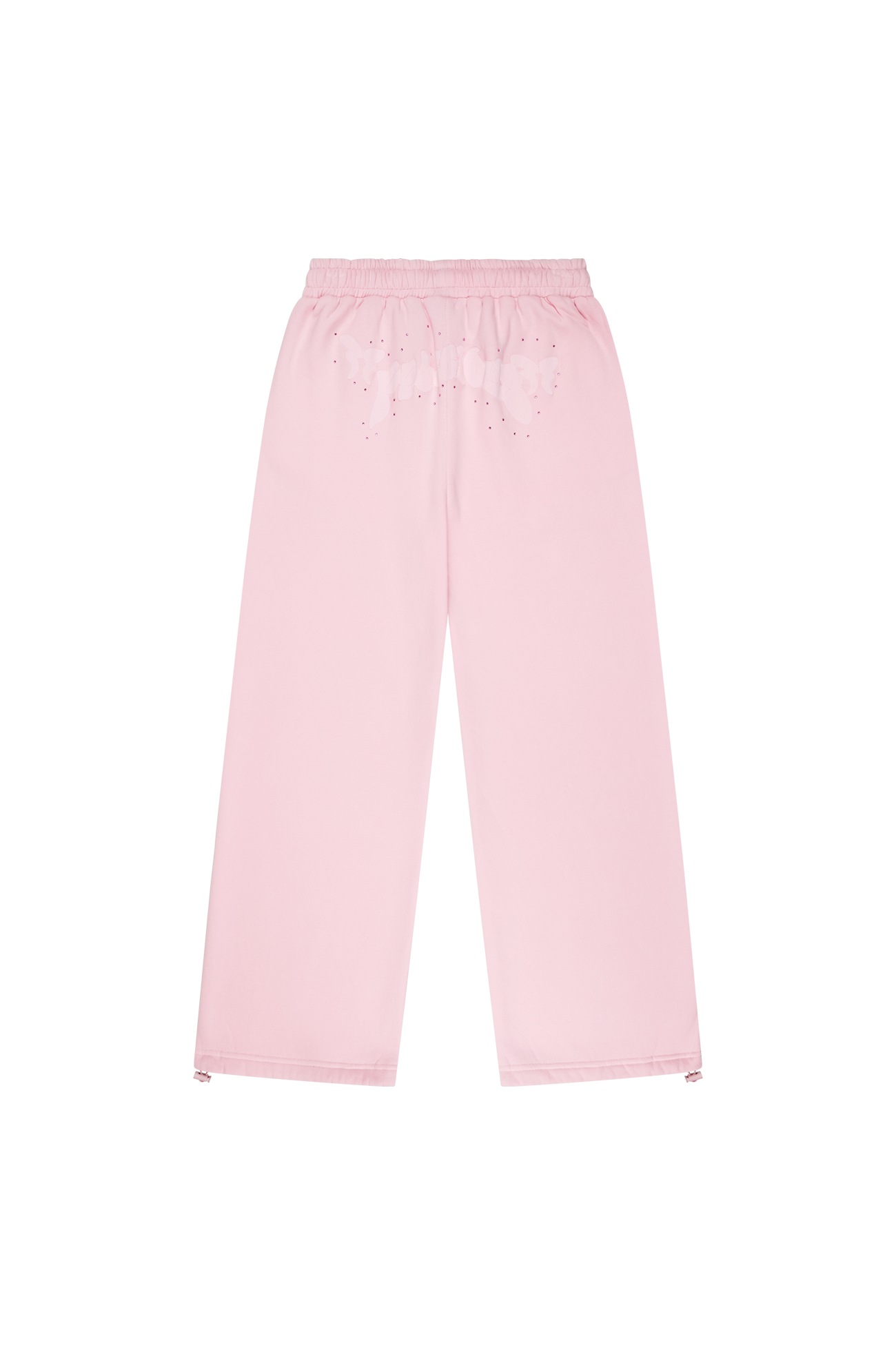 Felicious Puffprint & Rhinestones Sweatpants Pink