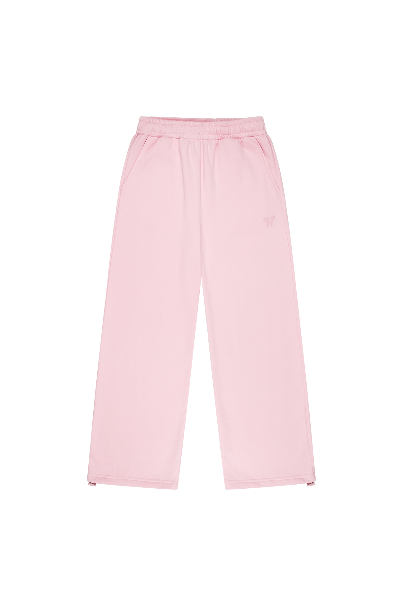 Felicious Puffprint & Rhinestones Sweatpants Pink