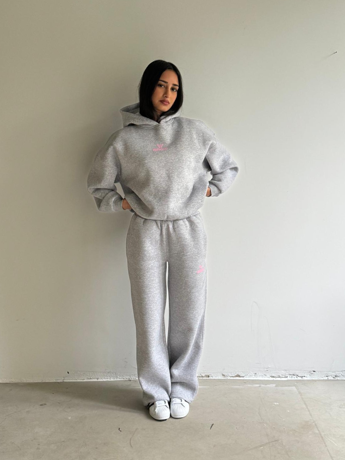 Basic Logo Sweatpants Light Grey