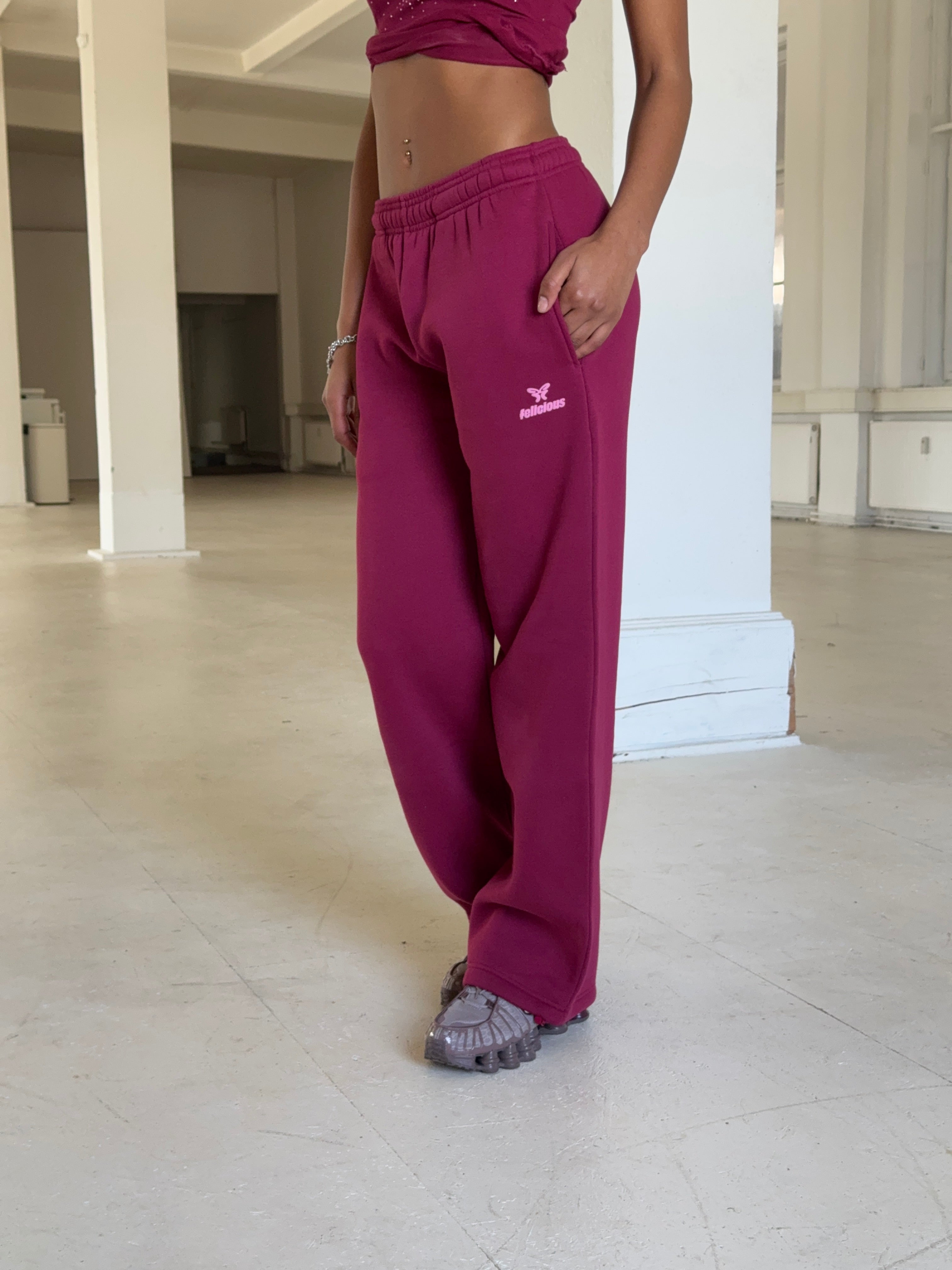 Basic Logo Sweatpants Cold Cherry