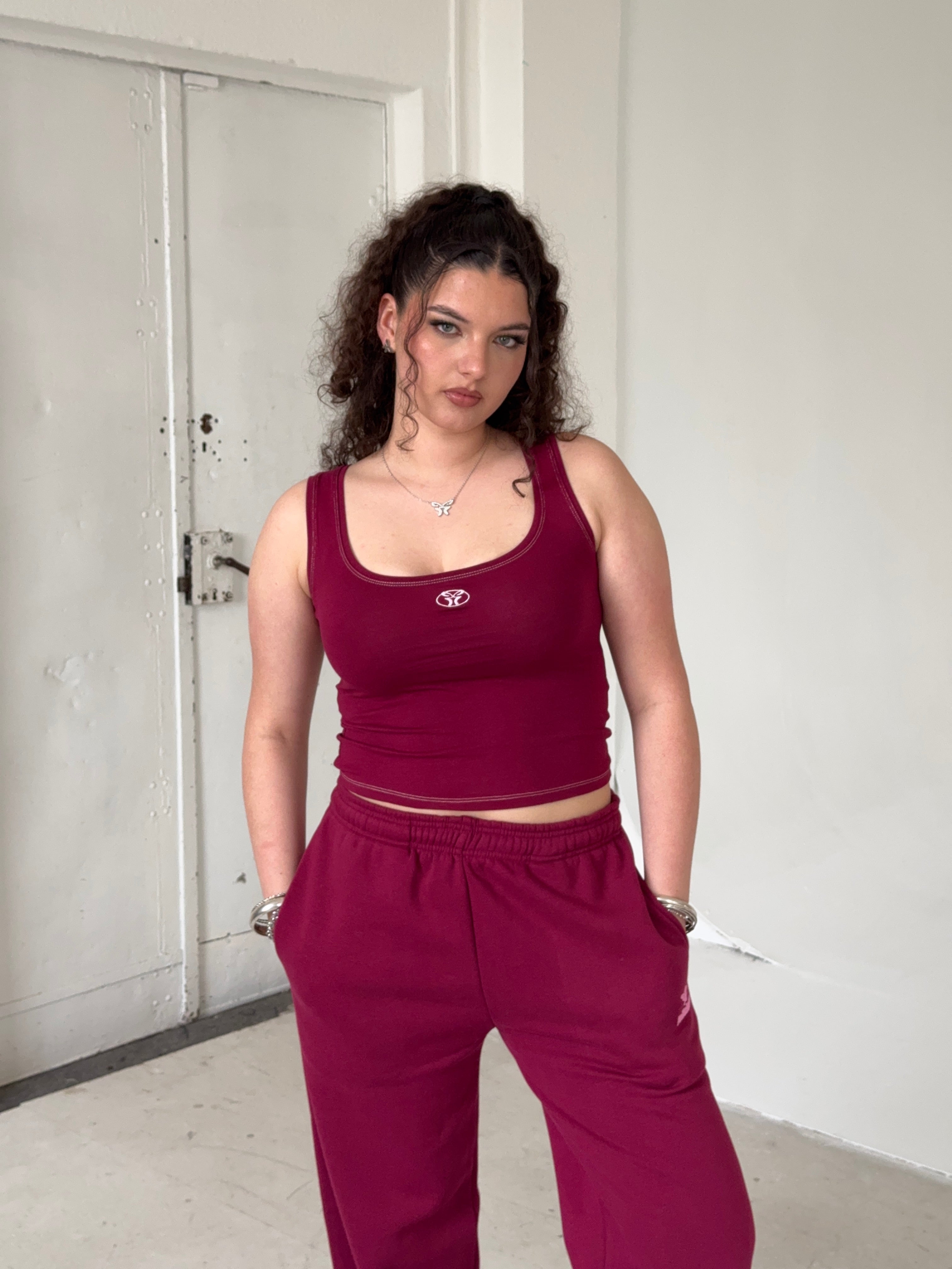 Basic Tank Top Cold Cherry
