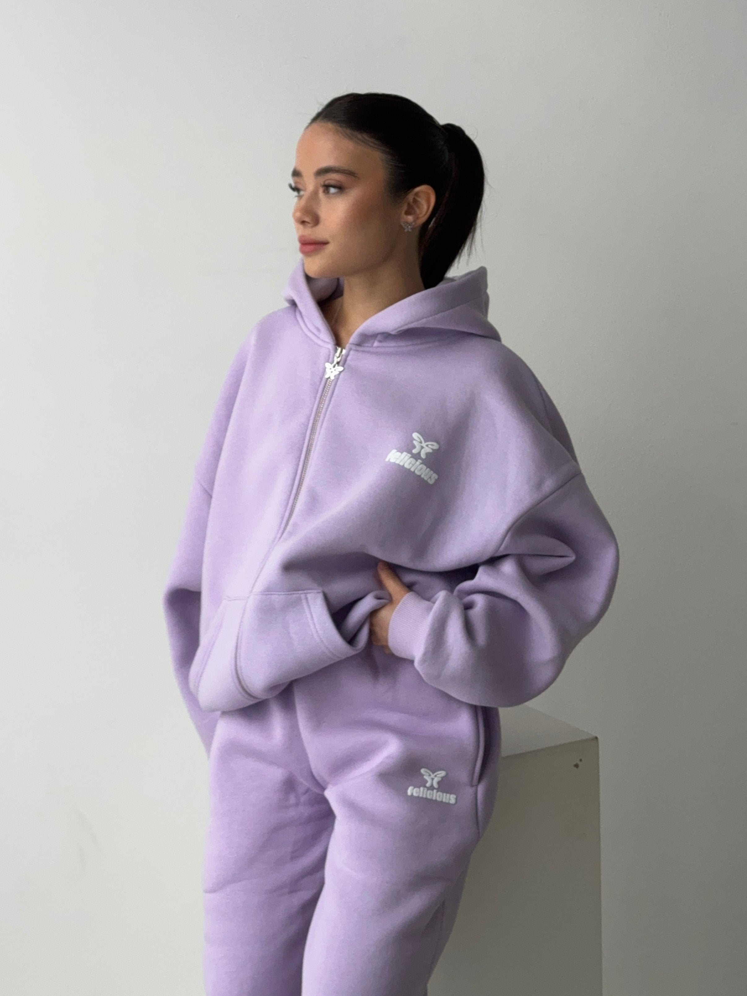 Basic Logo ZIP-Hoodie Lavender
