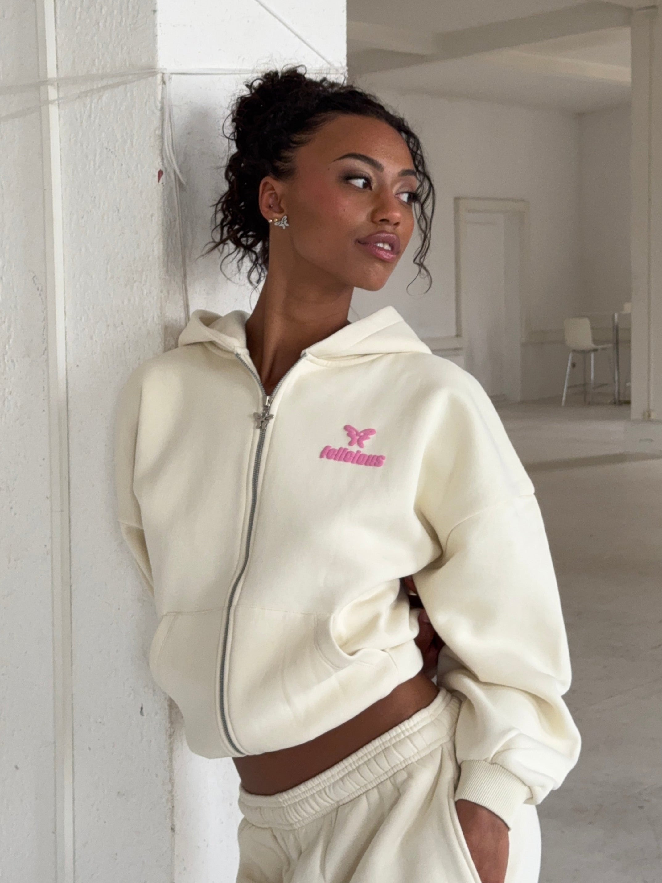 Basic Logo ZIP-Hoodie Glass Green
