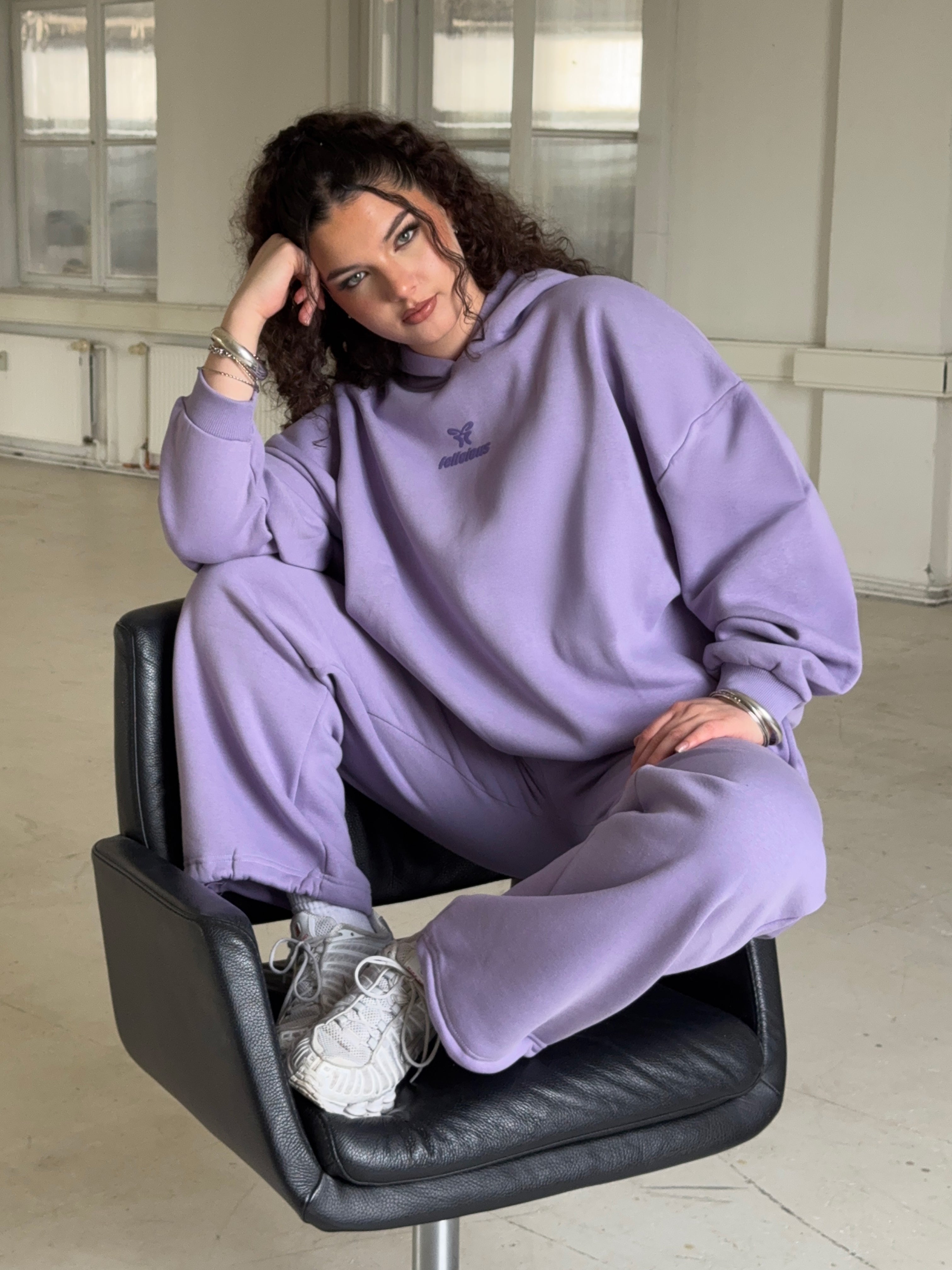 Basic Logo Hoodie Iconic Lilac