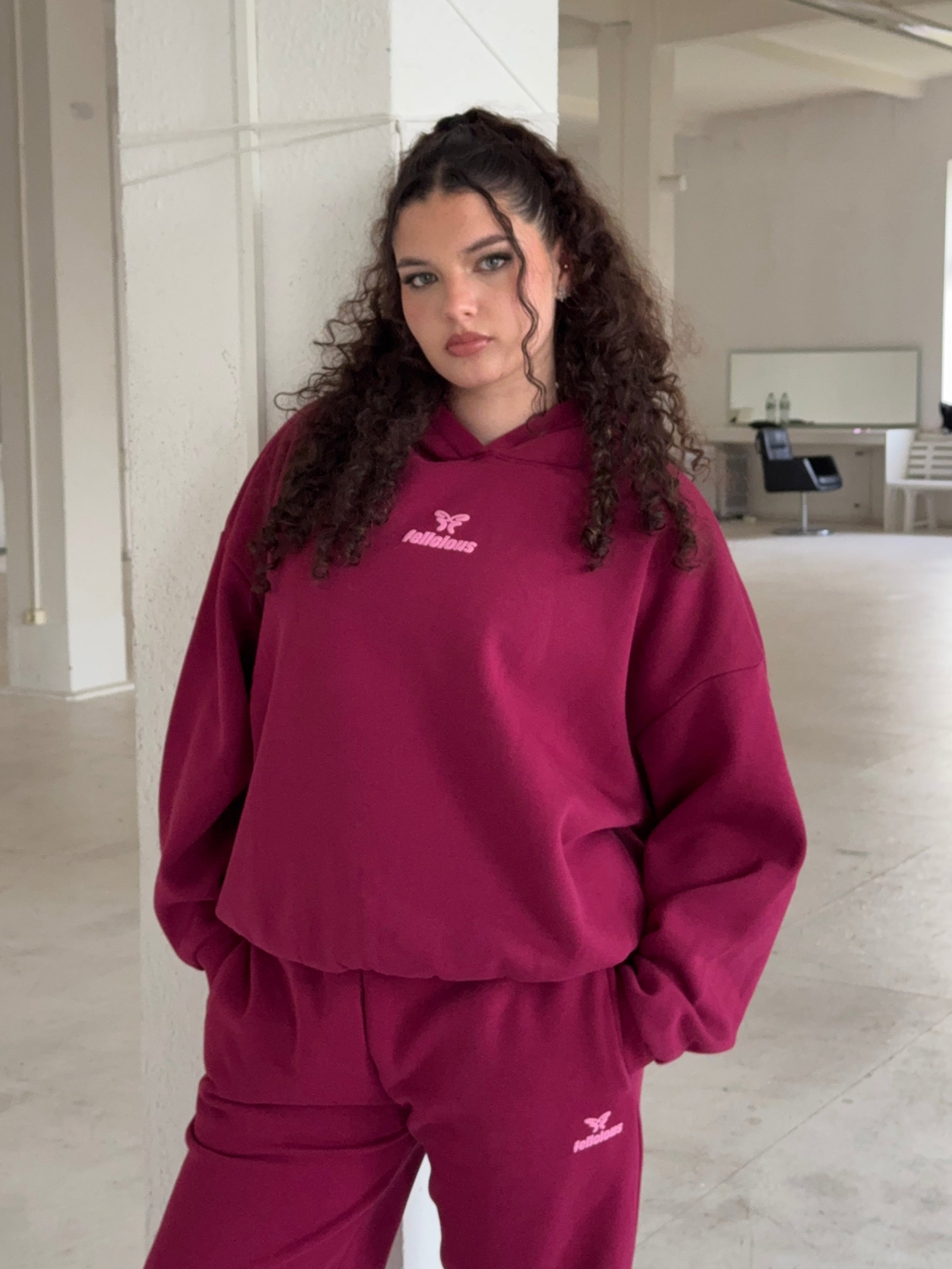 Basic Logo Hoodie Cold Cherry