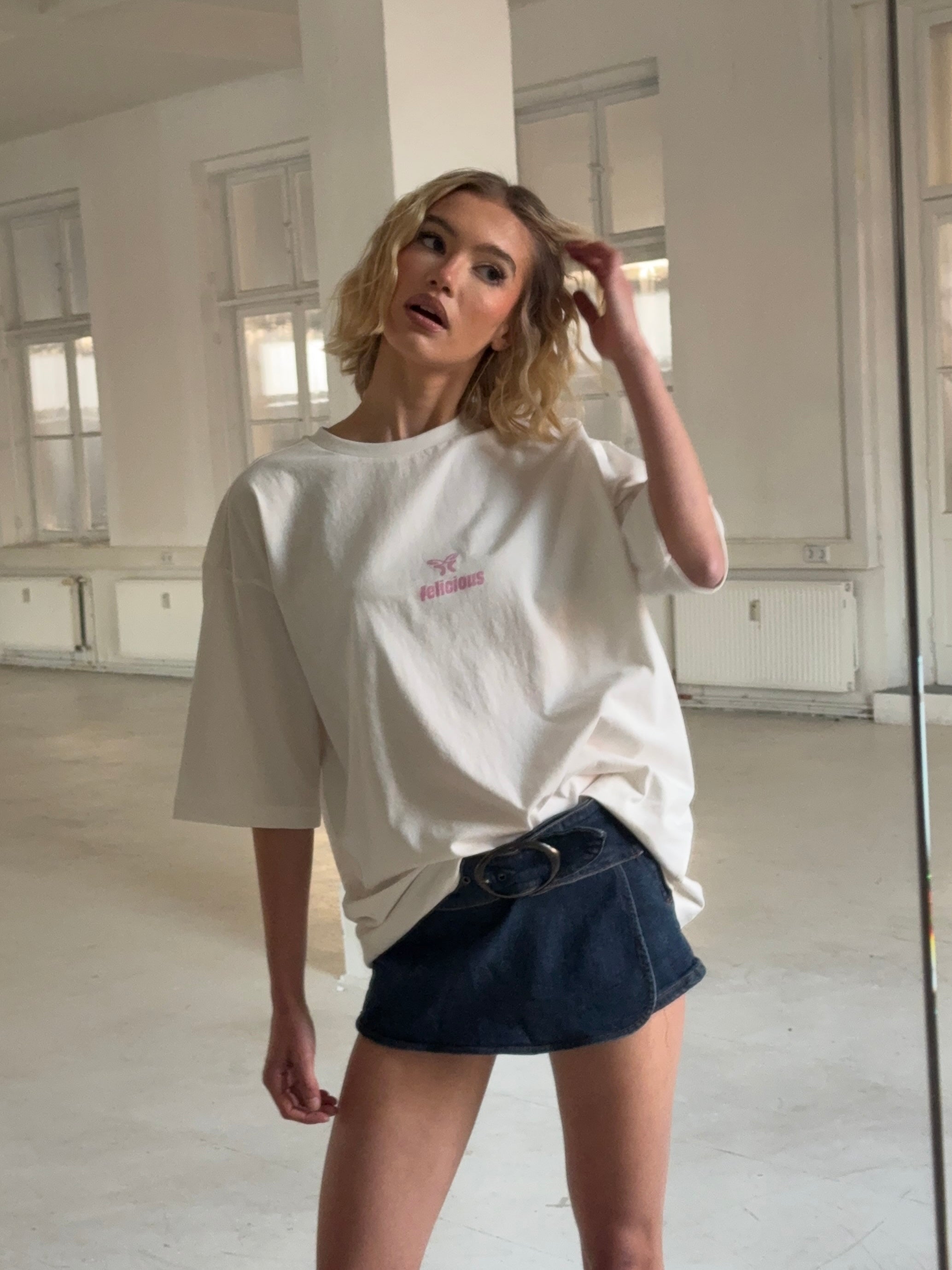 Basic Oversize Tee Creme