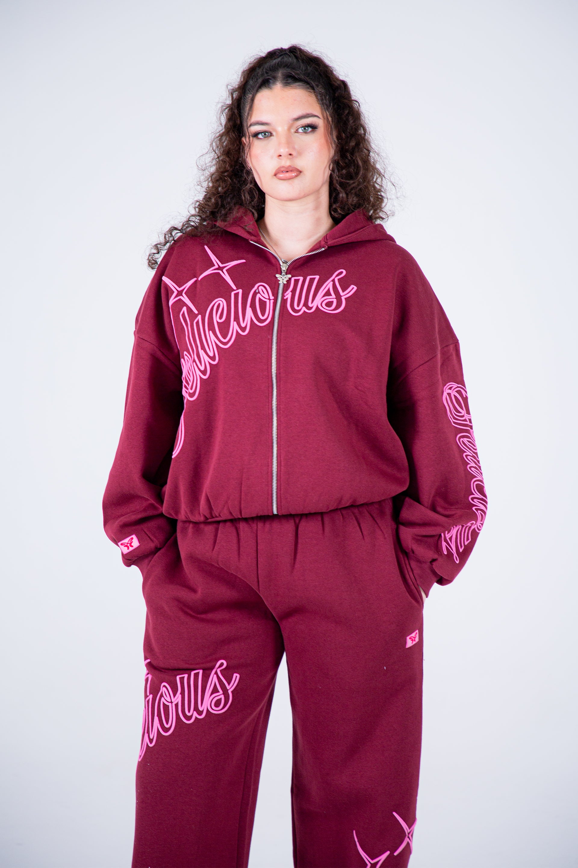Felicious Star-ZIP-Hoodie Cold Cherry