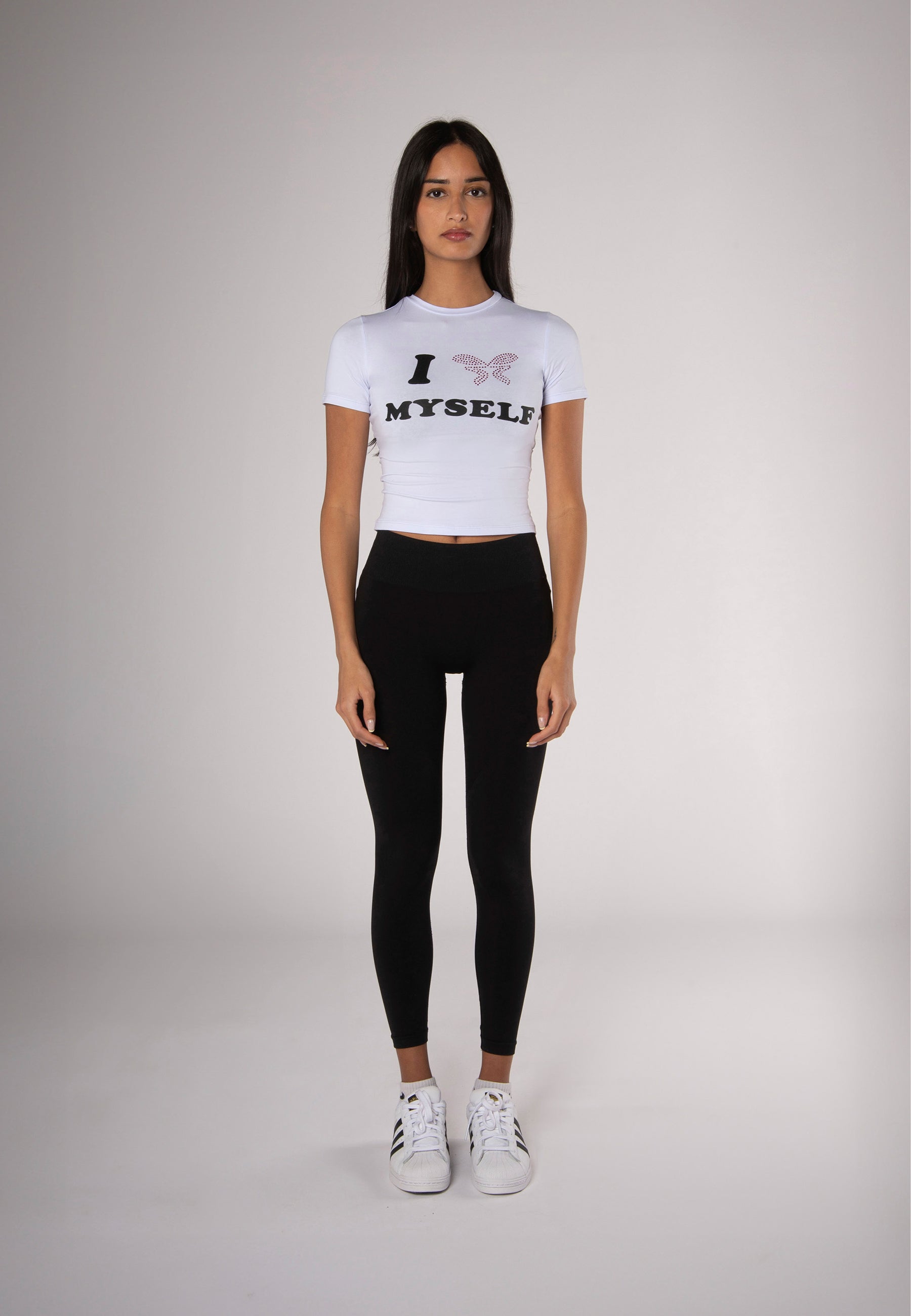 Love Myself Baby Tee White
