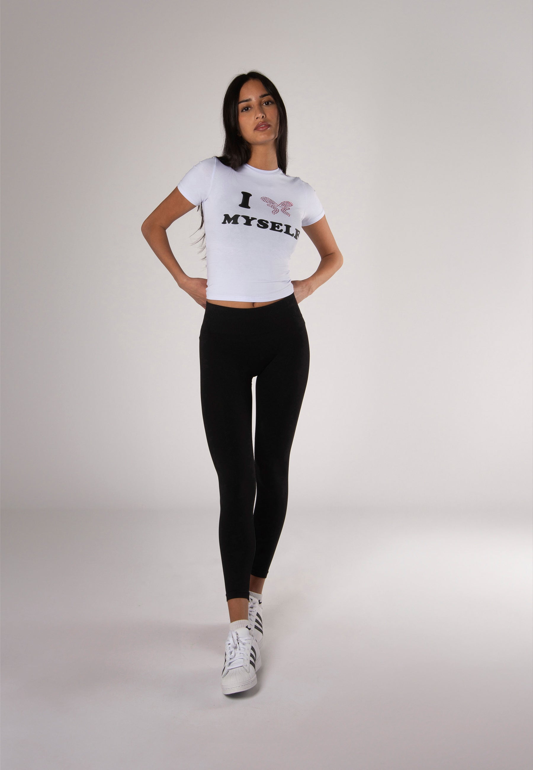 Love Myself Baby Tee White