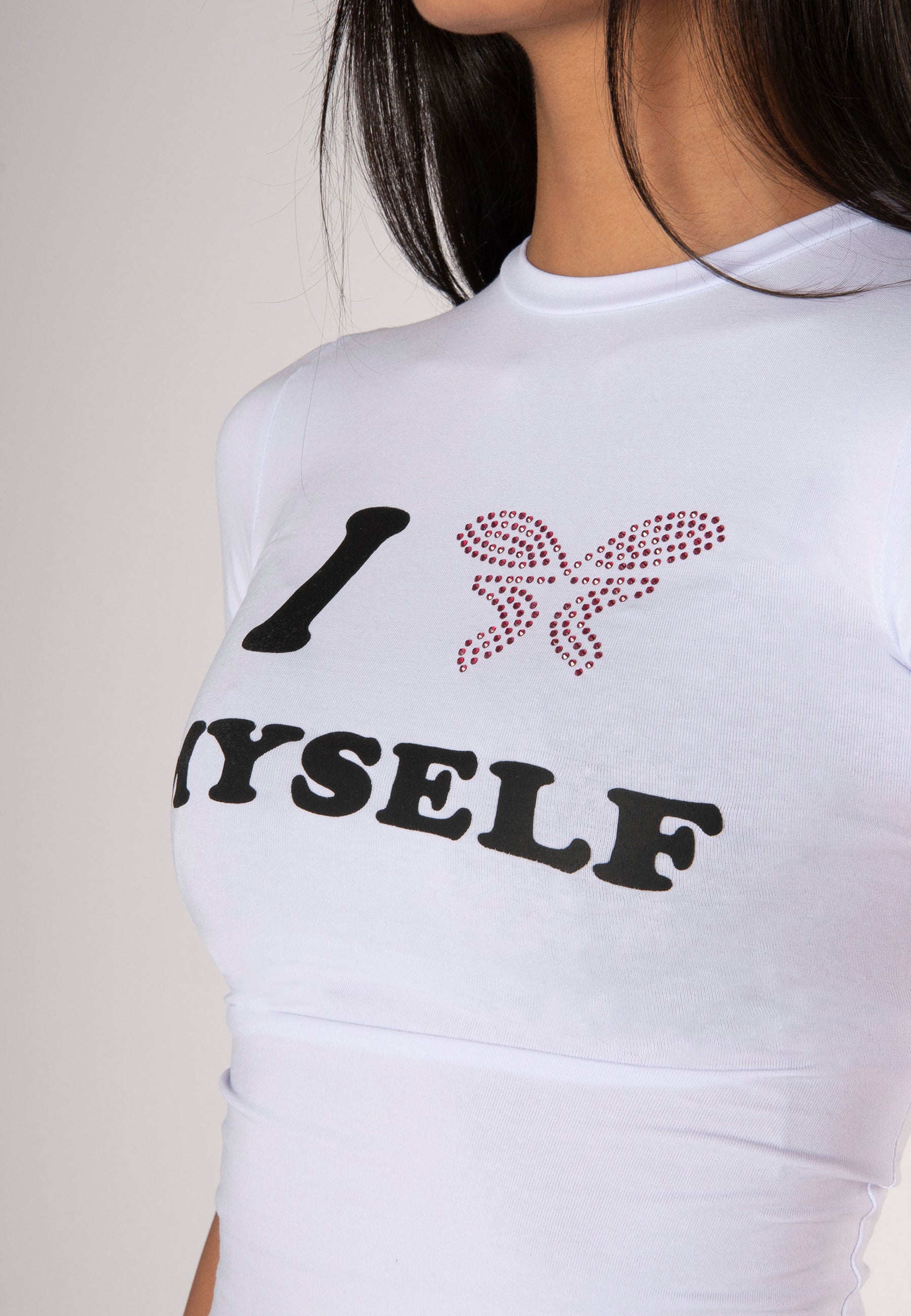 Love Myself Baby Tee White