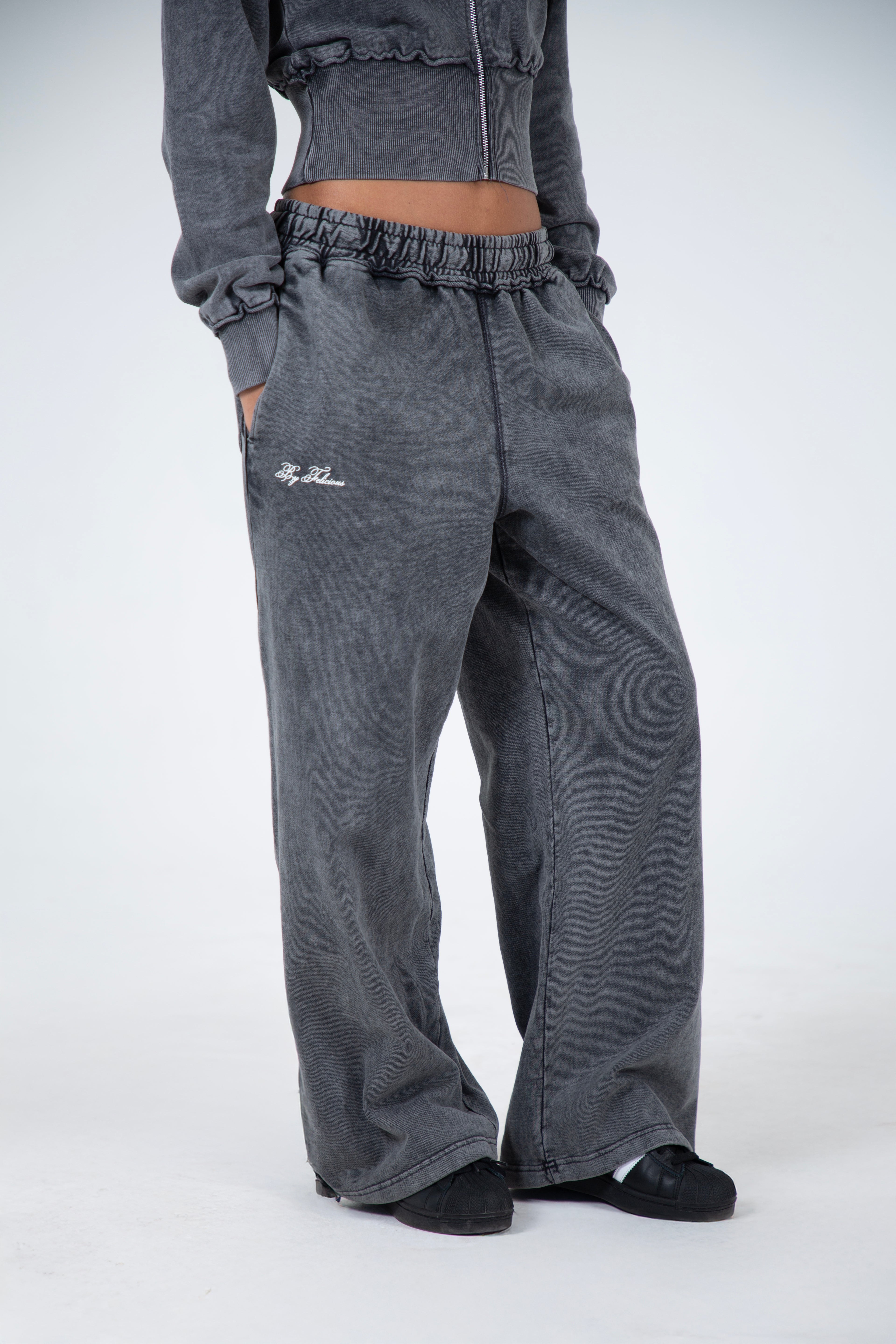 Oversize Sweatpants Black Washed