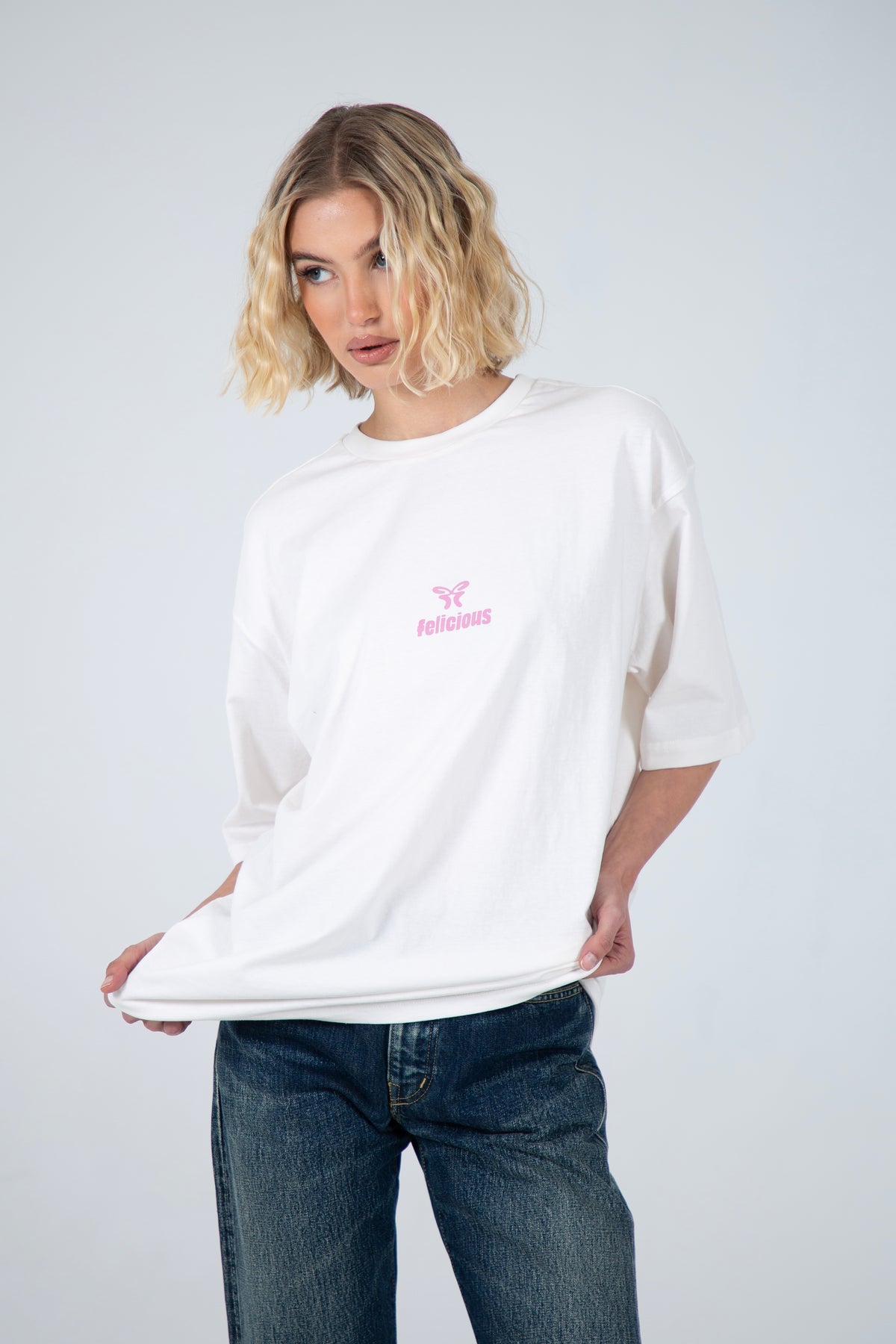 Basic Oversize Tee Creme