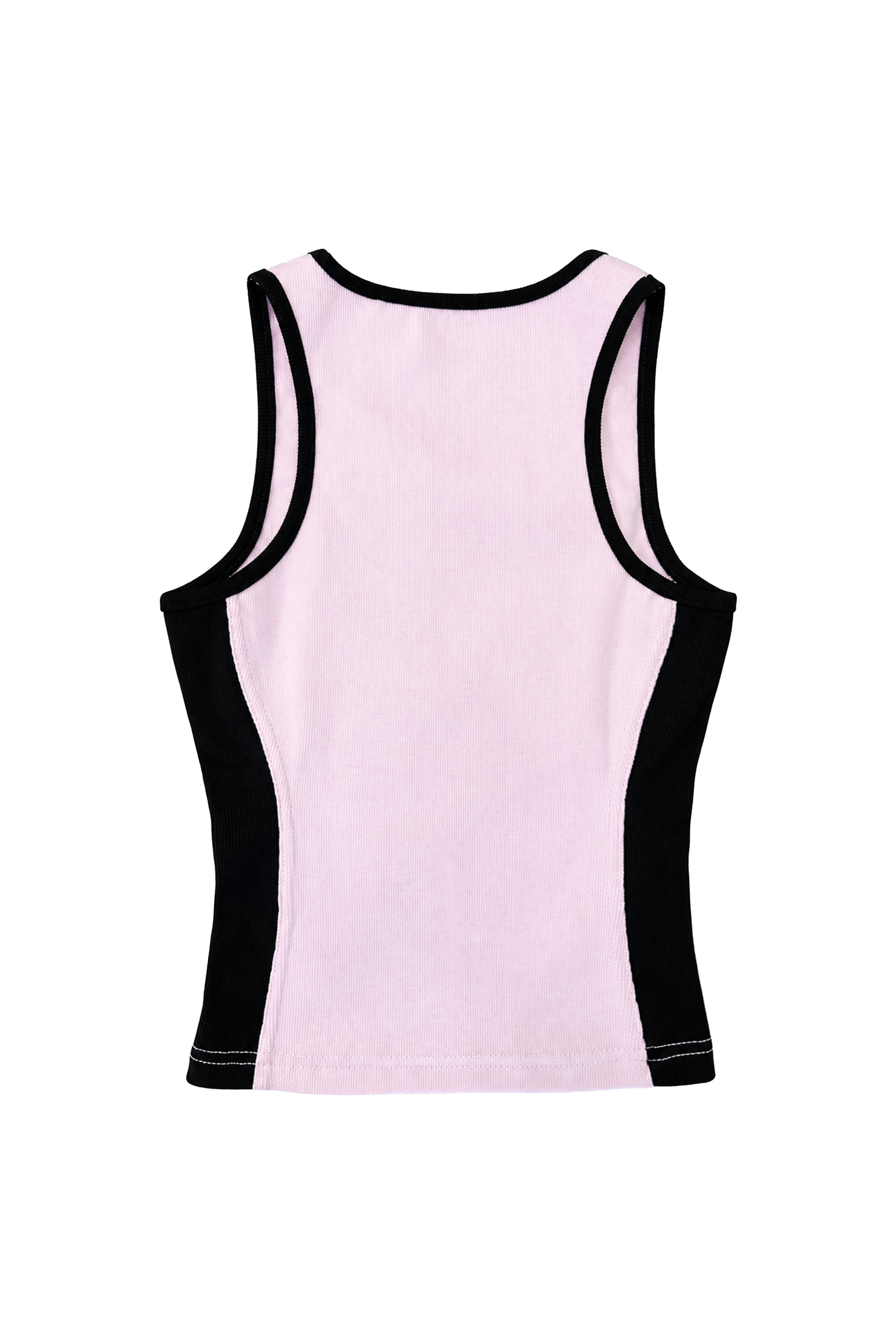 Contrast Logo Rib Tank Top Light Lilac