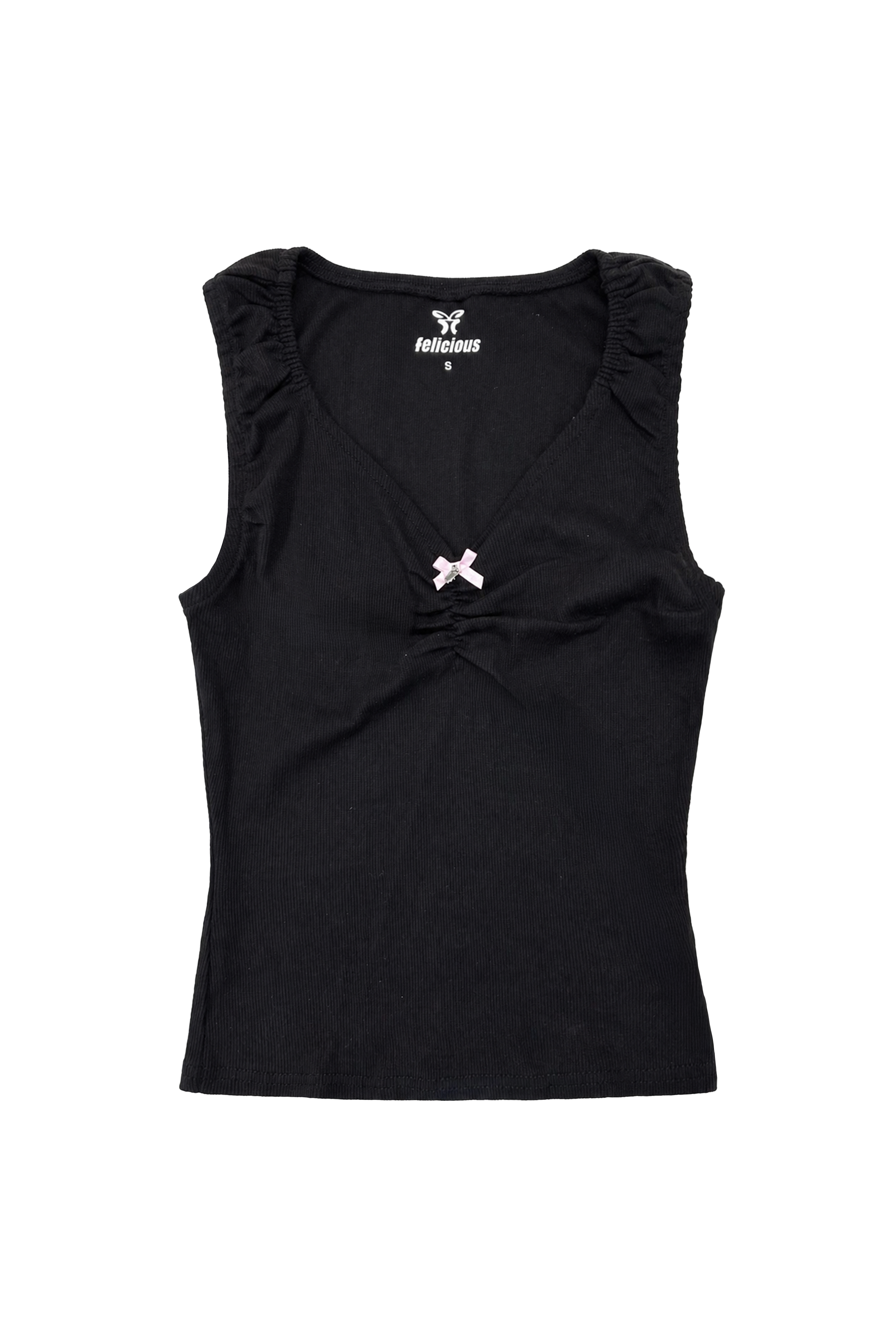 Gathered Top Black