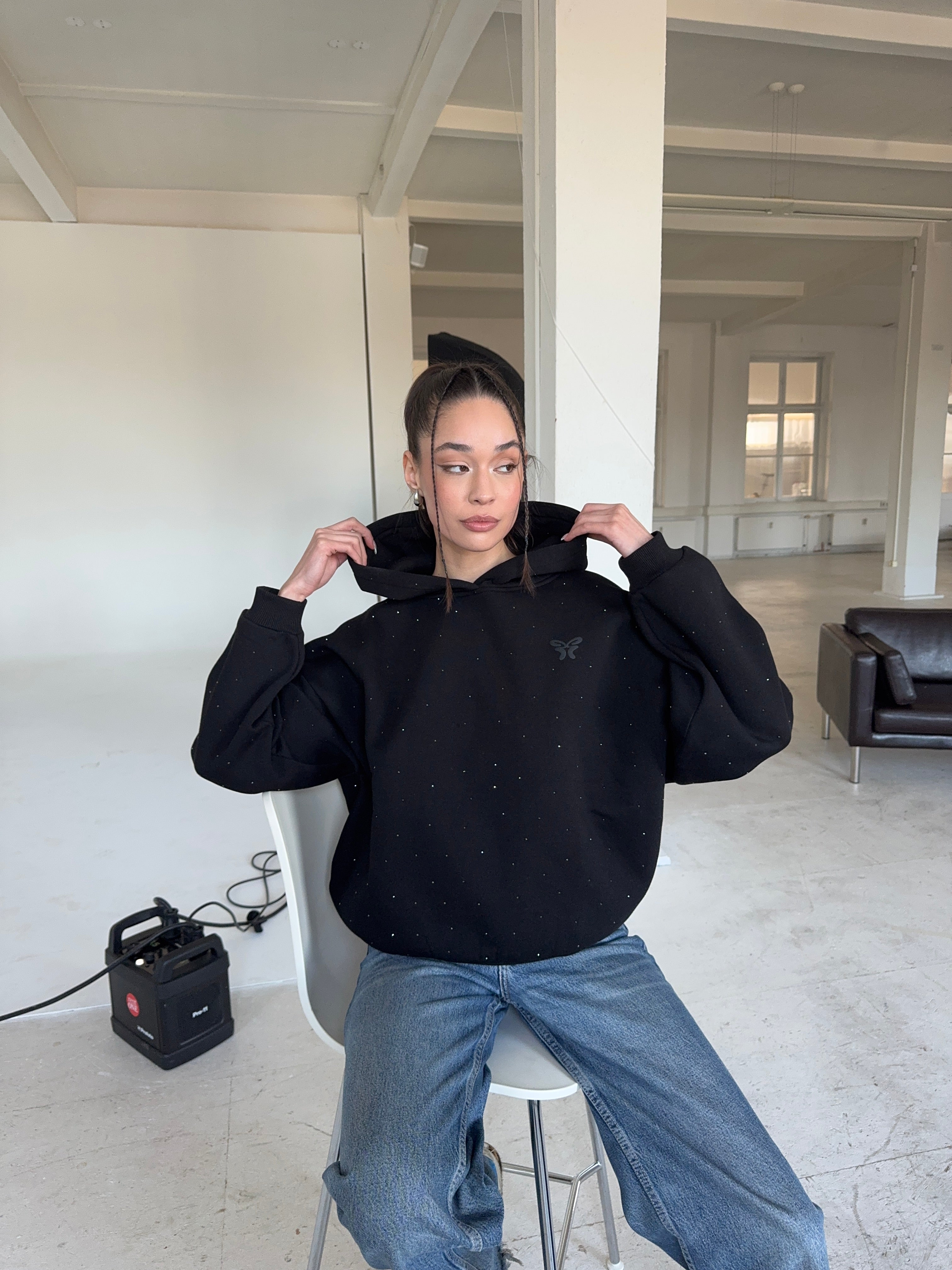 Pullover Schwarzer Glitzerpulli Damen Glitzer Pullover Grün Damen