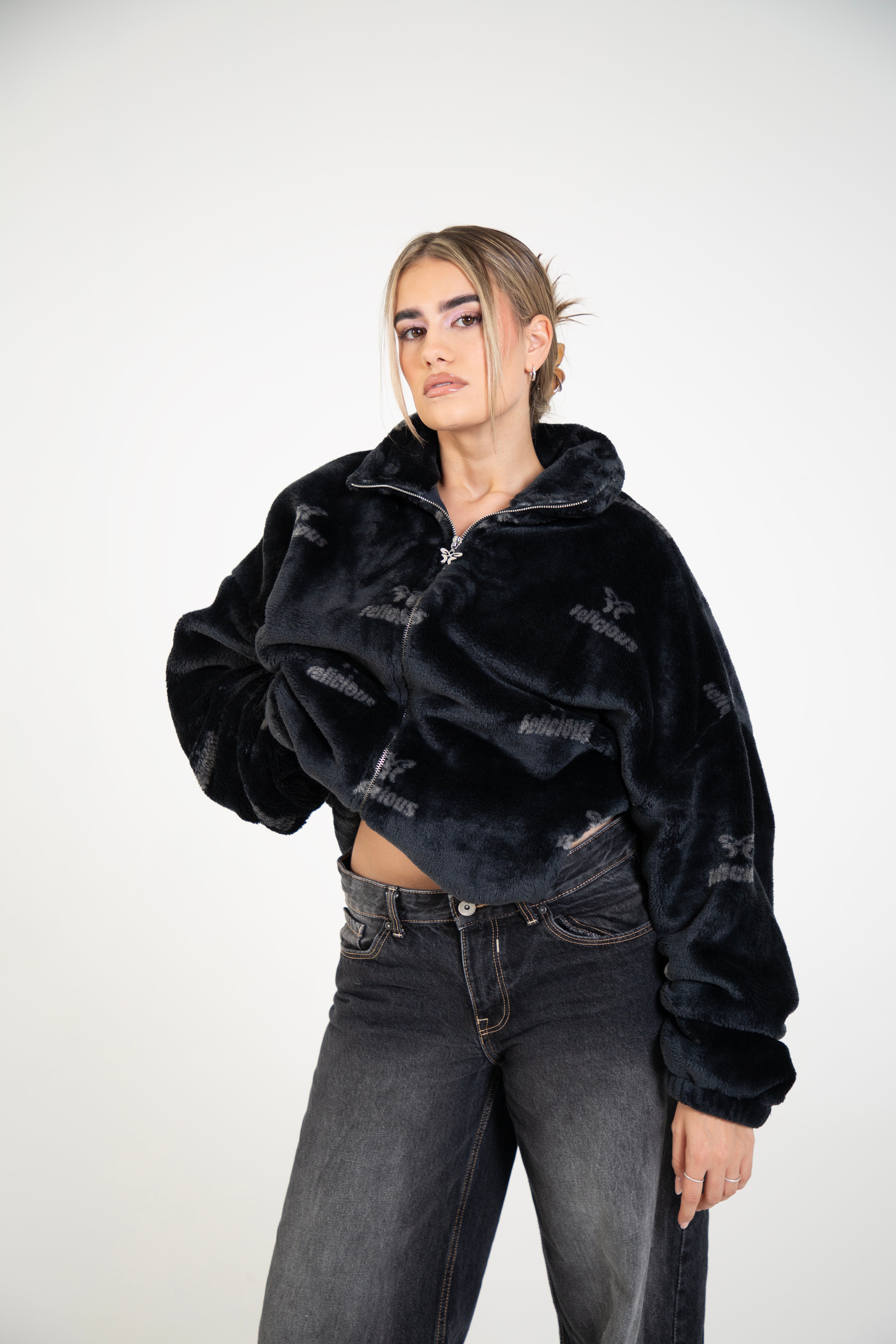 Teddy Jacket All-Over Black