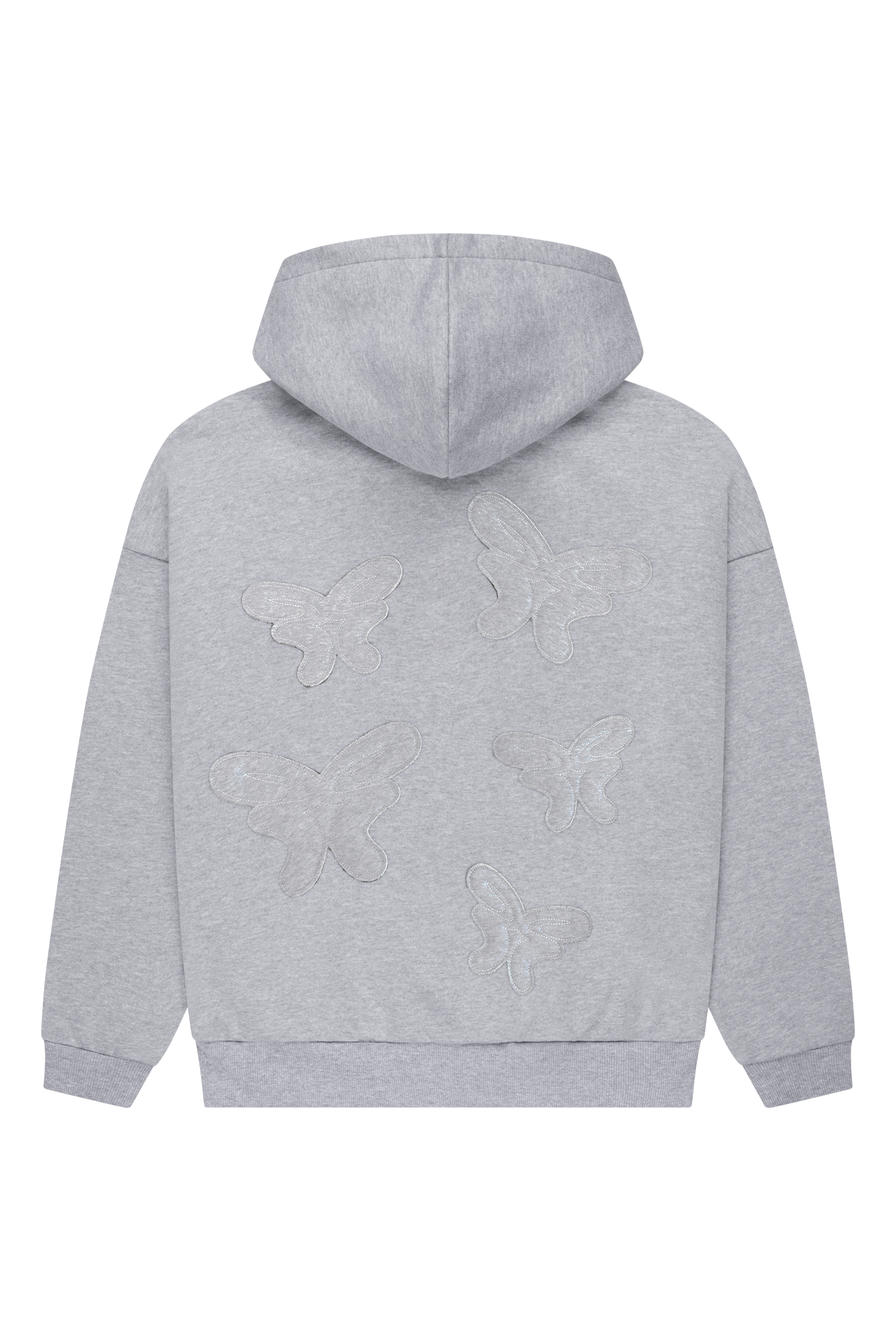 Feeling Felicious Butterfly Zip-Hoodie Light Grey Melange