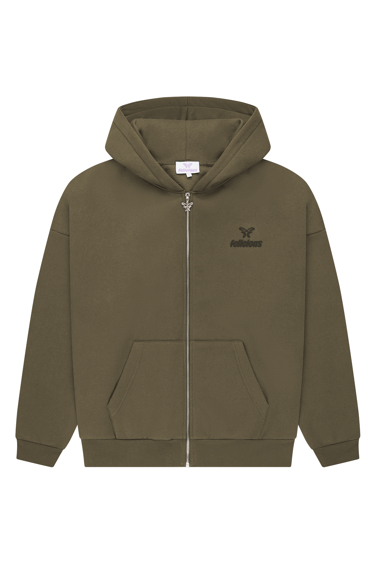 Basic Logo ZIP-Hoodie Dusky Green