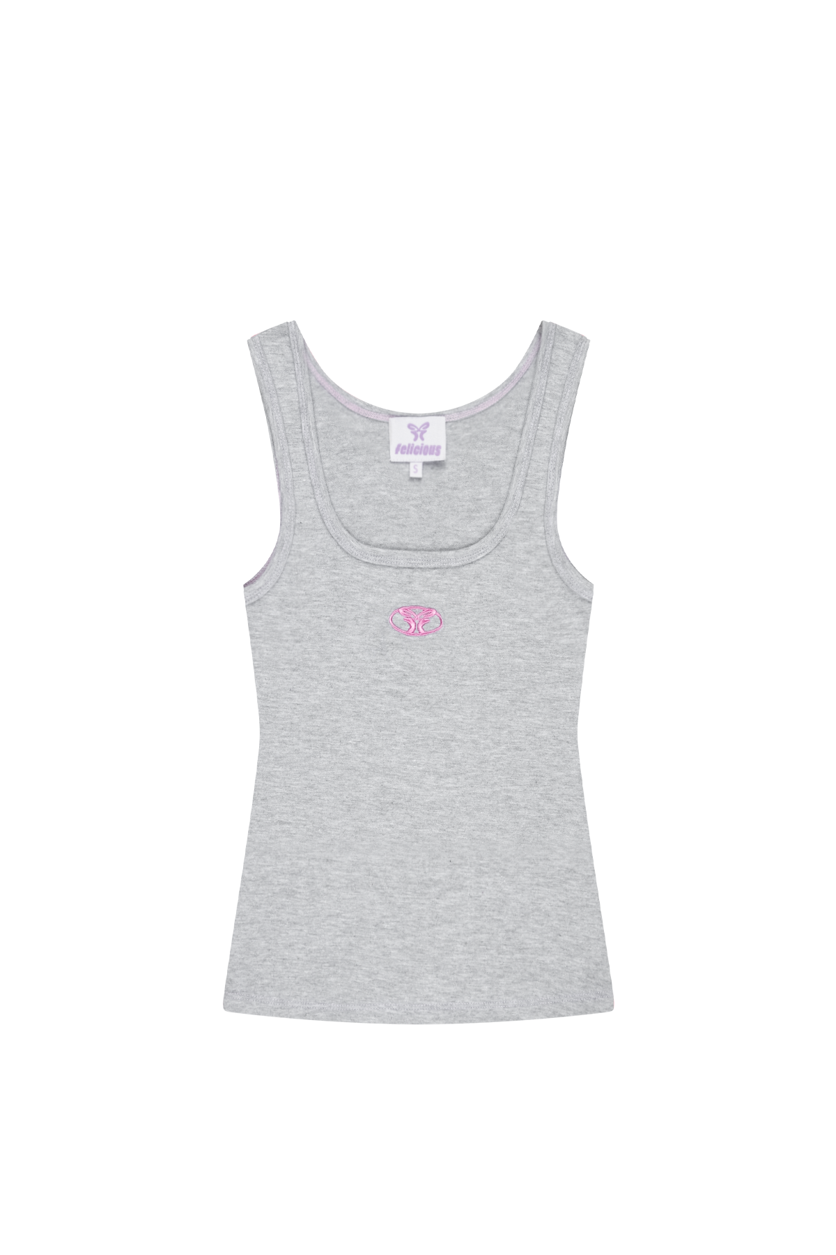 Basic Tank Top Light Grey Melange