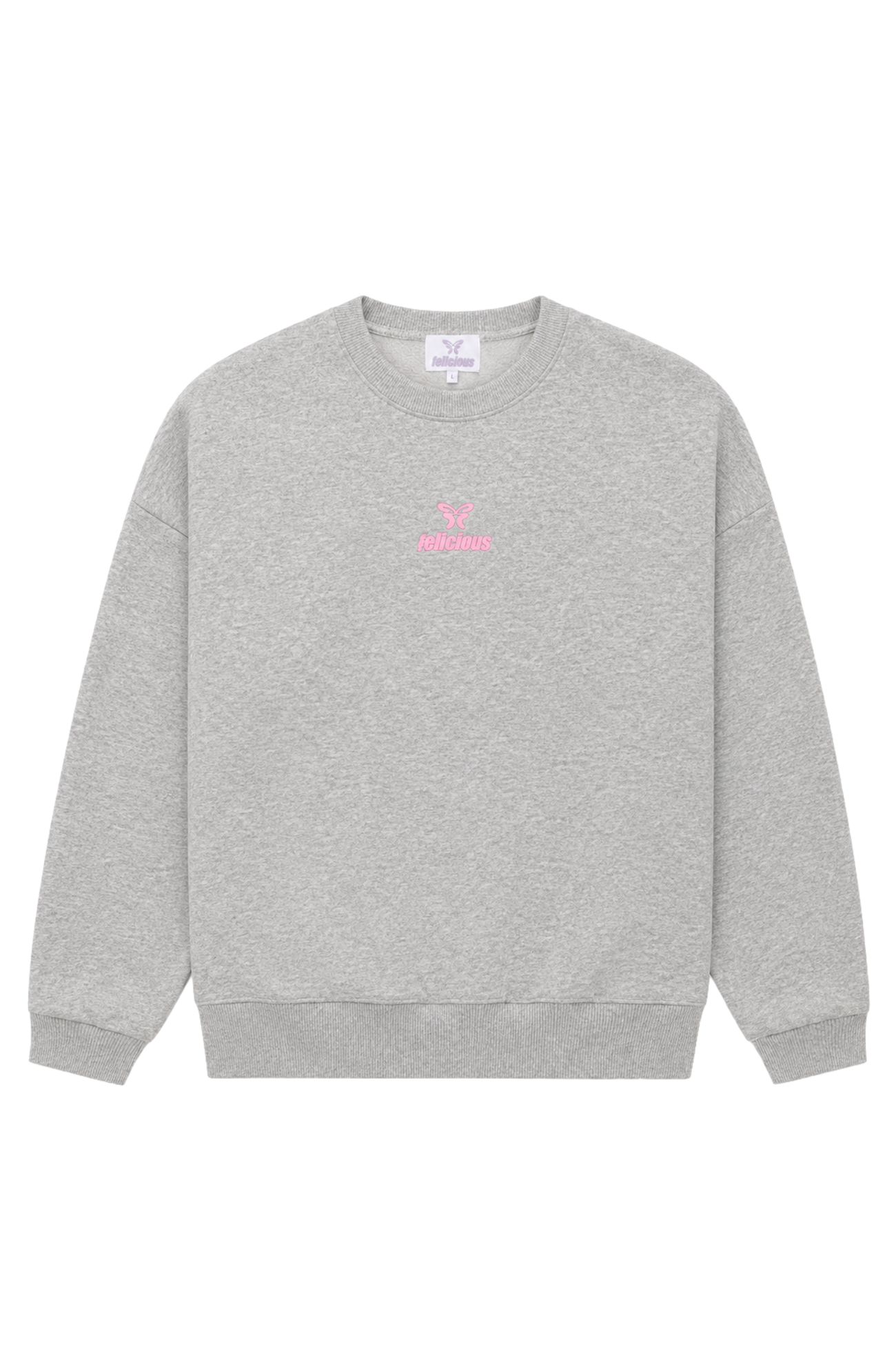 Basic Logo Crewneck Sweatshirt Light Grey Melange