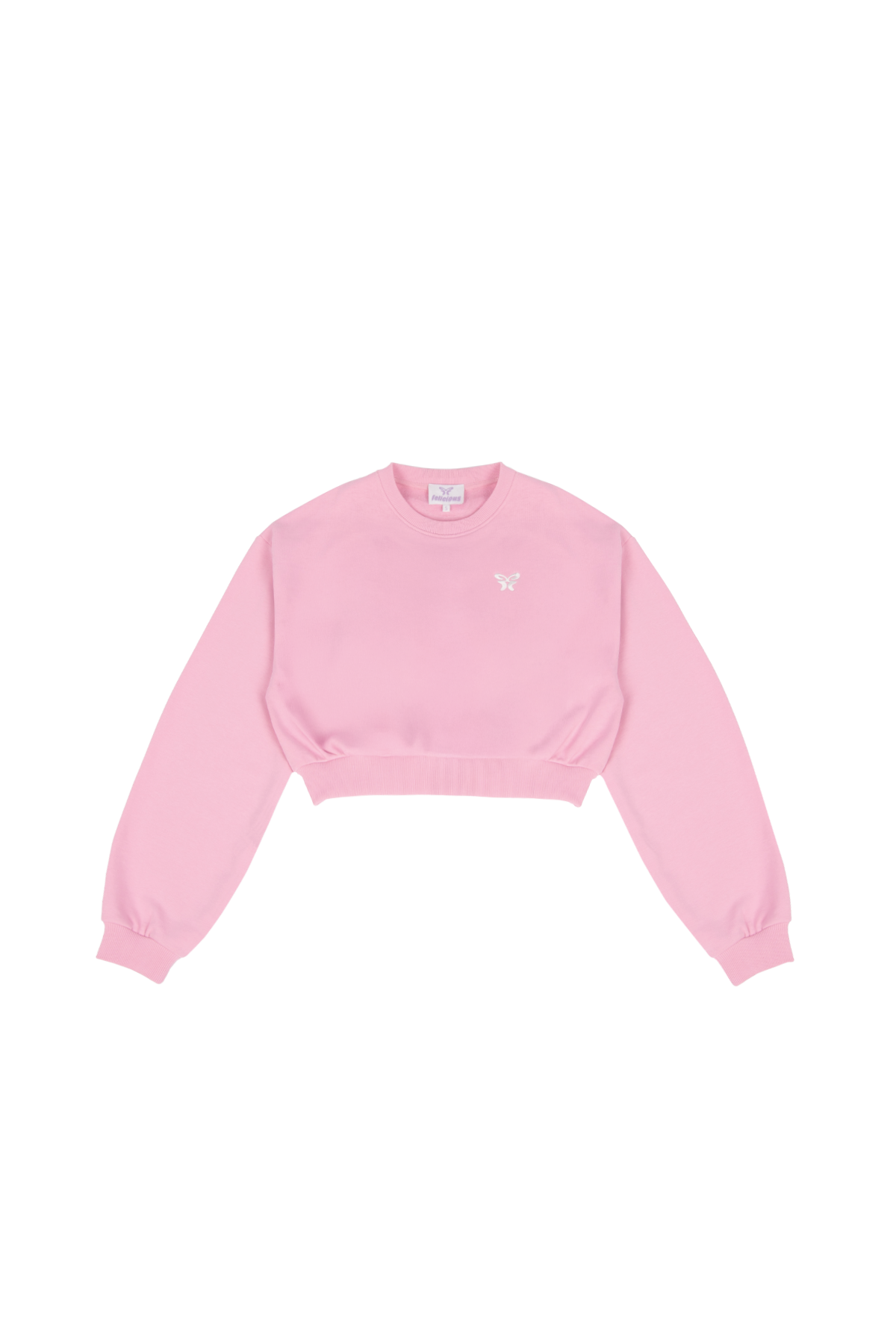 Cropped Crewneck Sweatshirt Pink