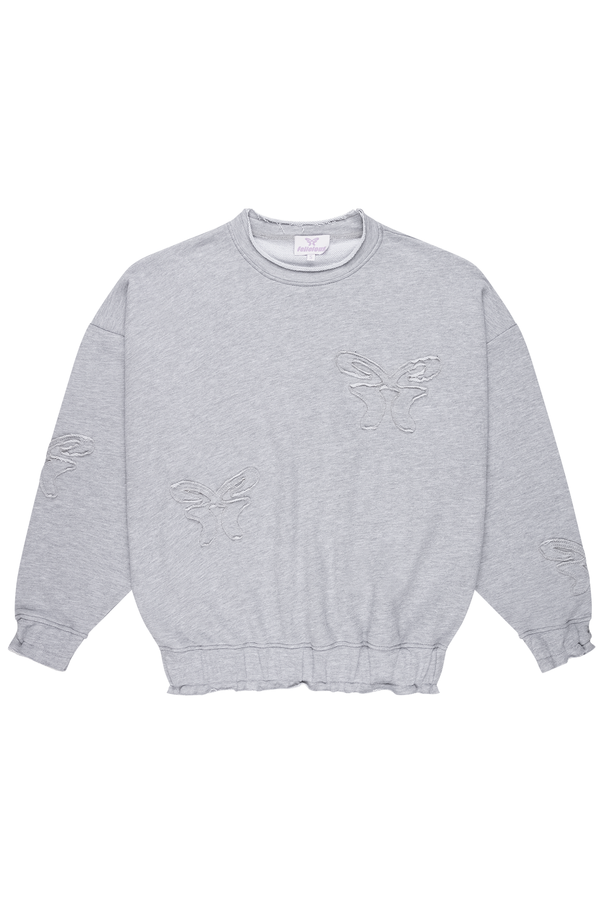 Butterfly Crewneck Light Grey Melange