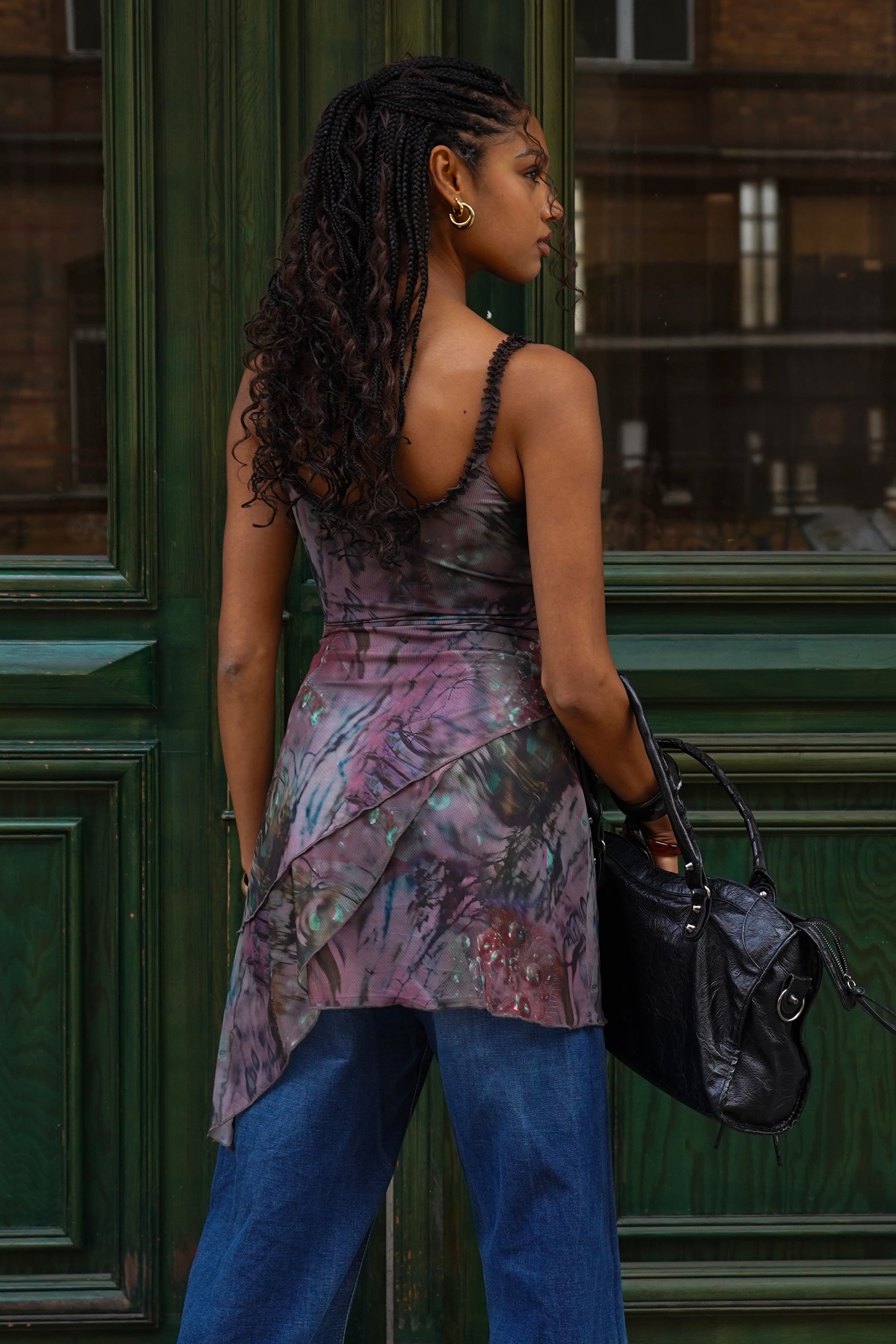 Asymmetric Mesh Dress