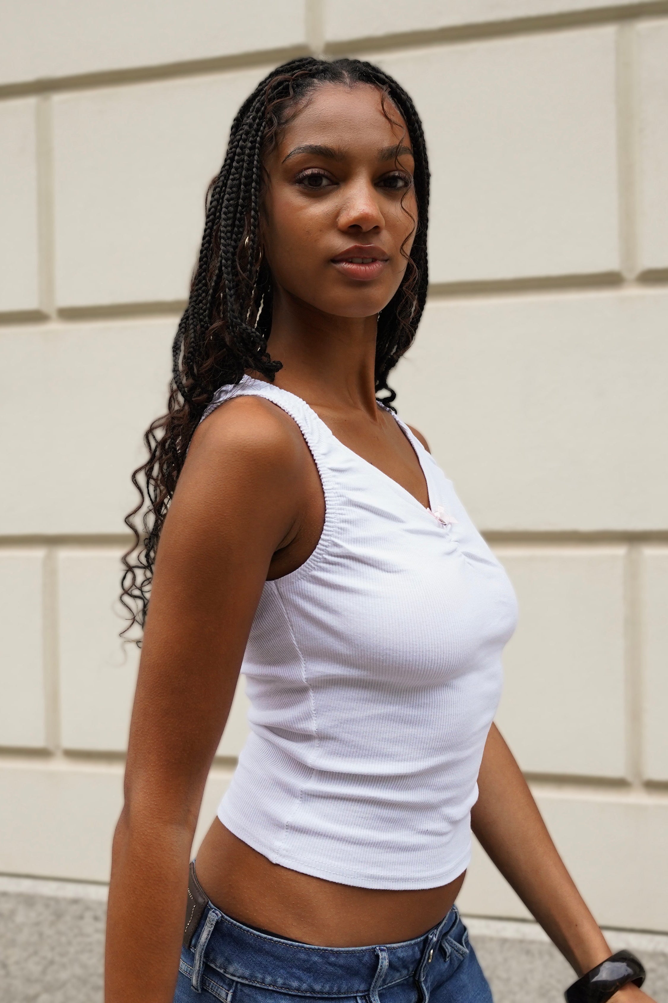 Gathered Top Offwhite