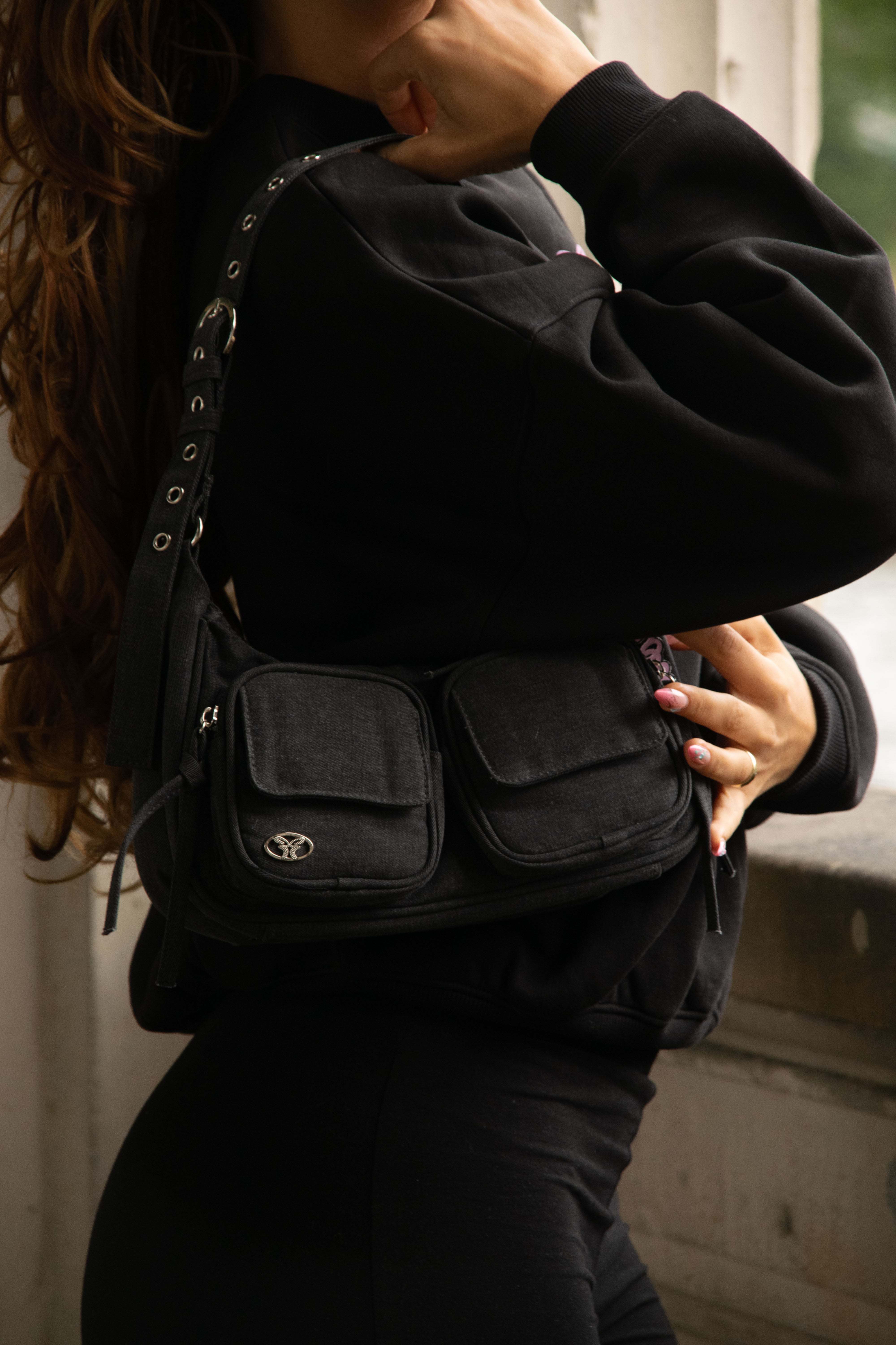 Mini Cargo Bag Black Washed