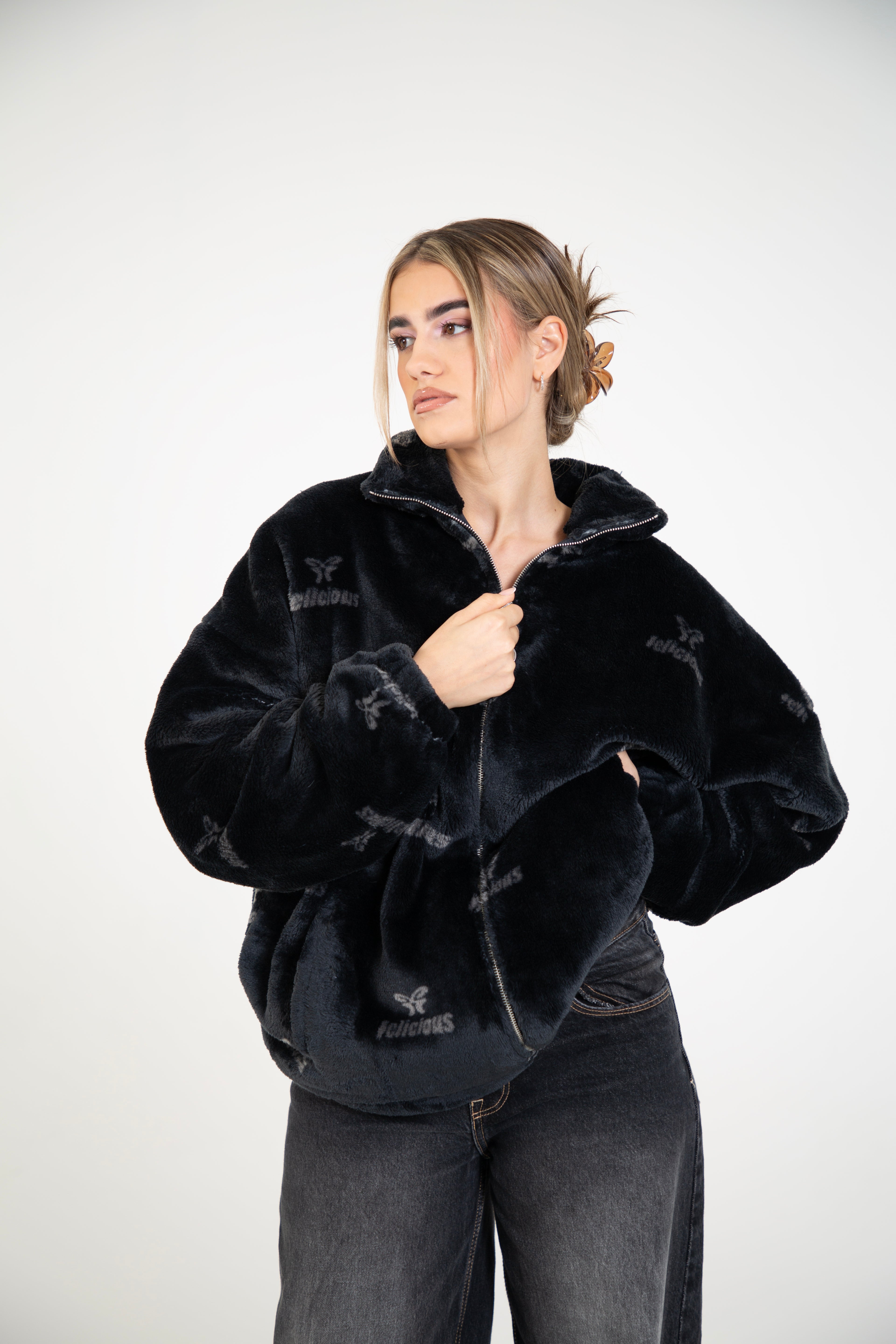 Teddy Jacket All-Over Black