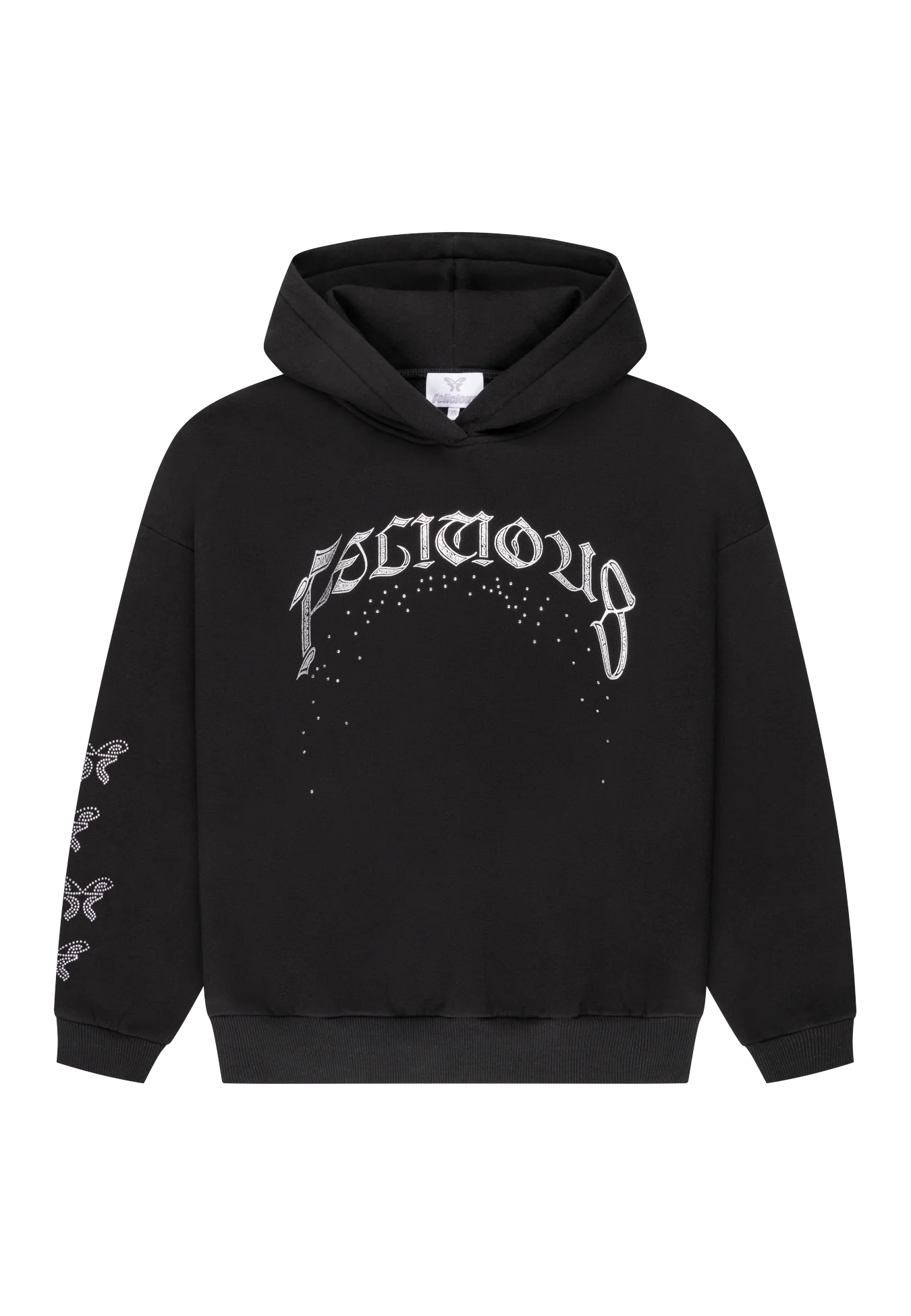 Hoodie Rhinestones Black