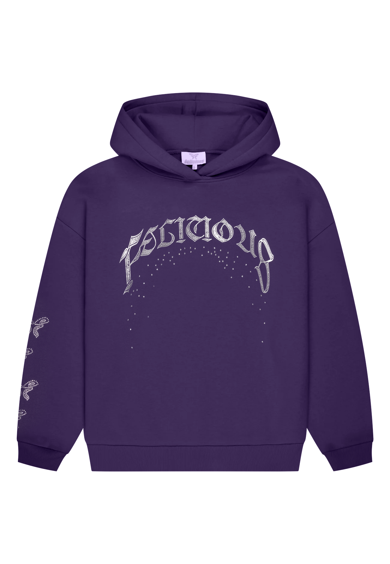 Hoodie Rhinestones Purple