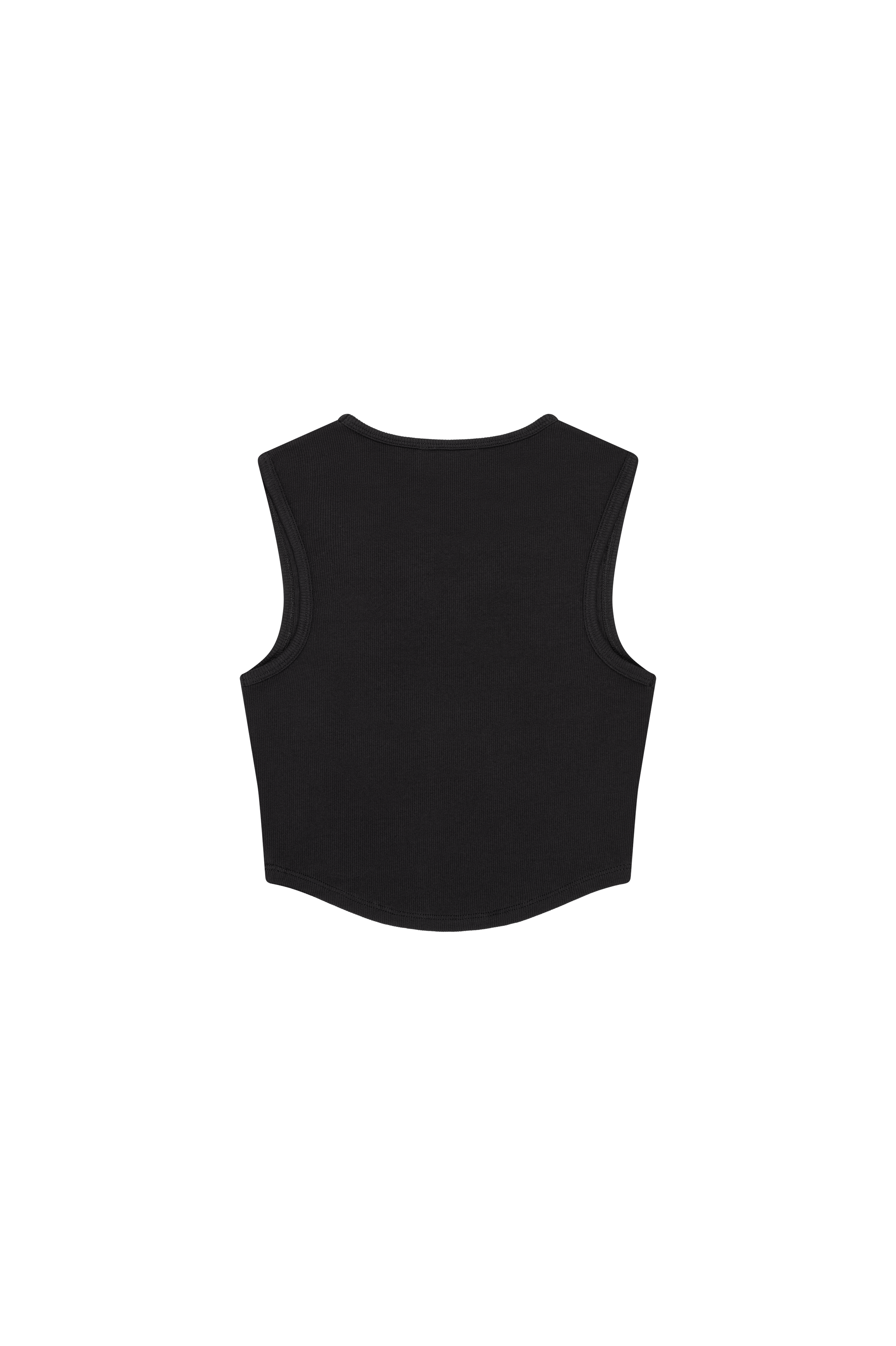 Cropped Tanktop Rhinestones Black