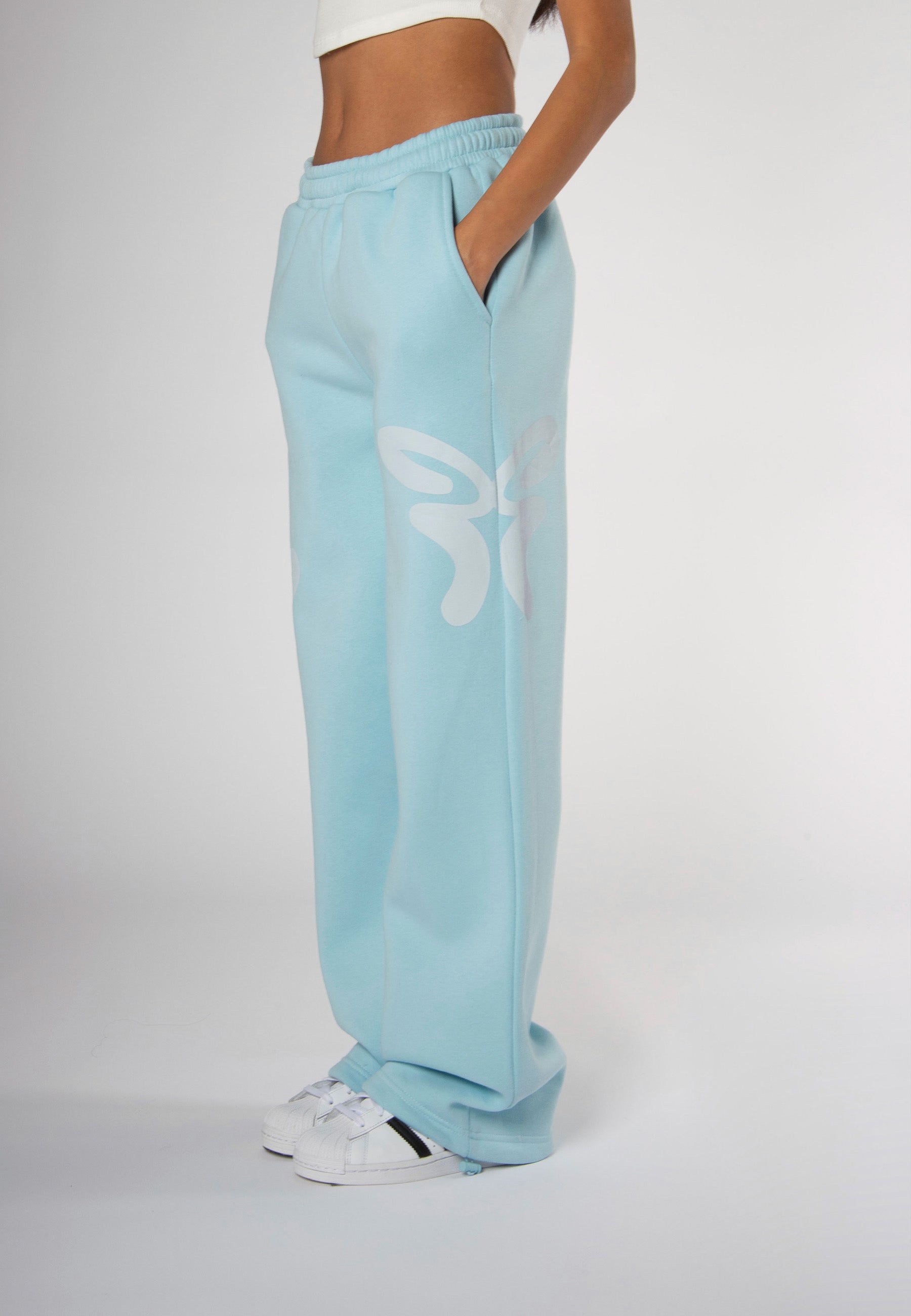 Sweatpants Butterfly Light Blue