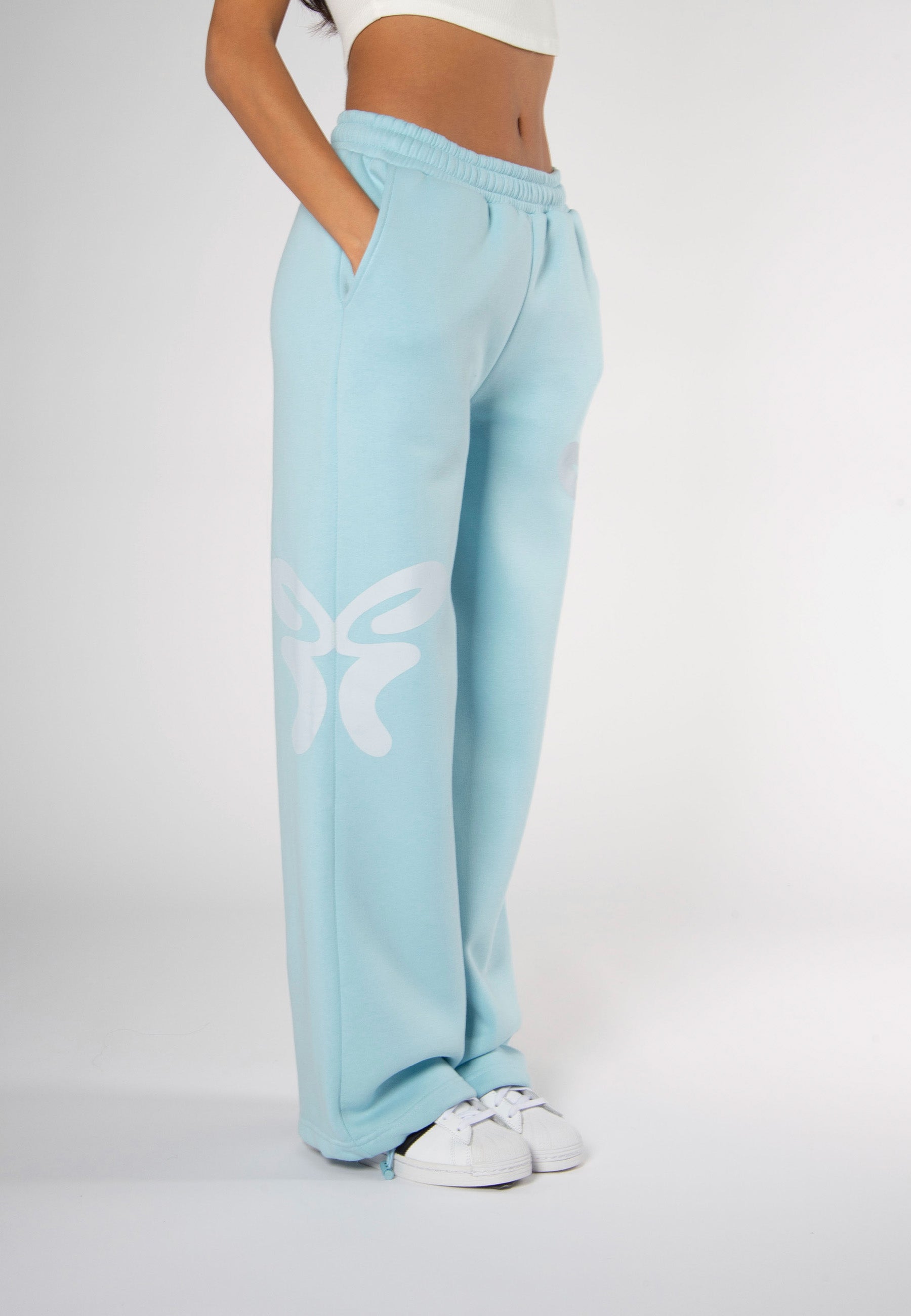 Sweatpants Butterfly Light Blue