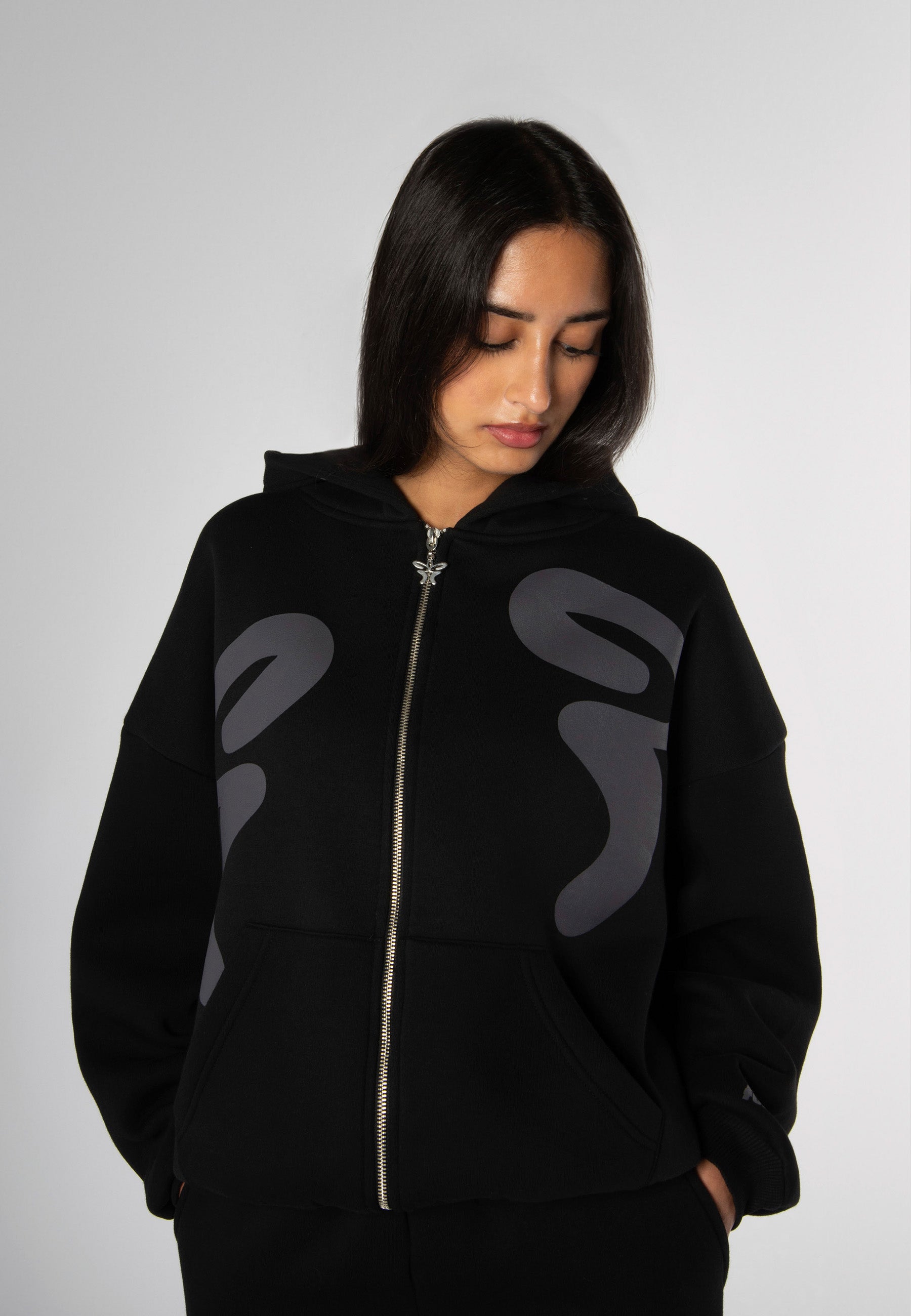 Sweatjacket Butterfly Black