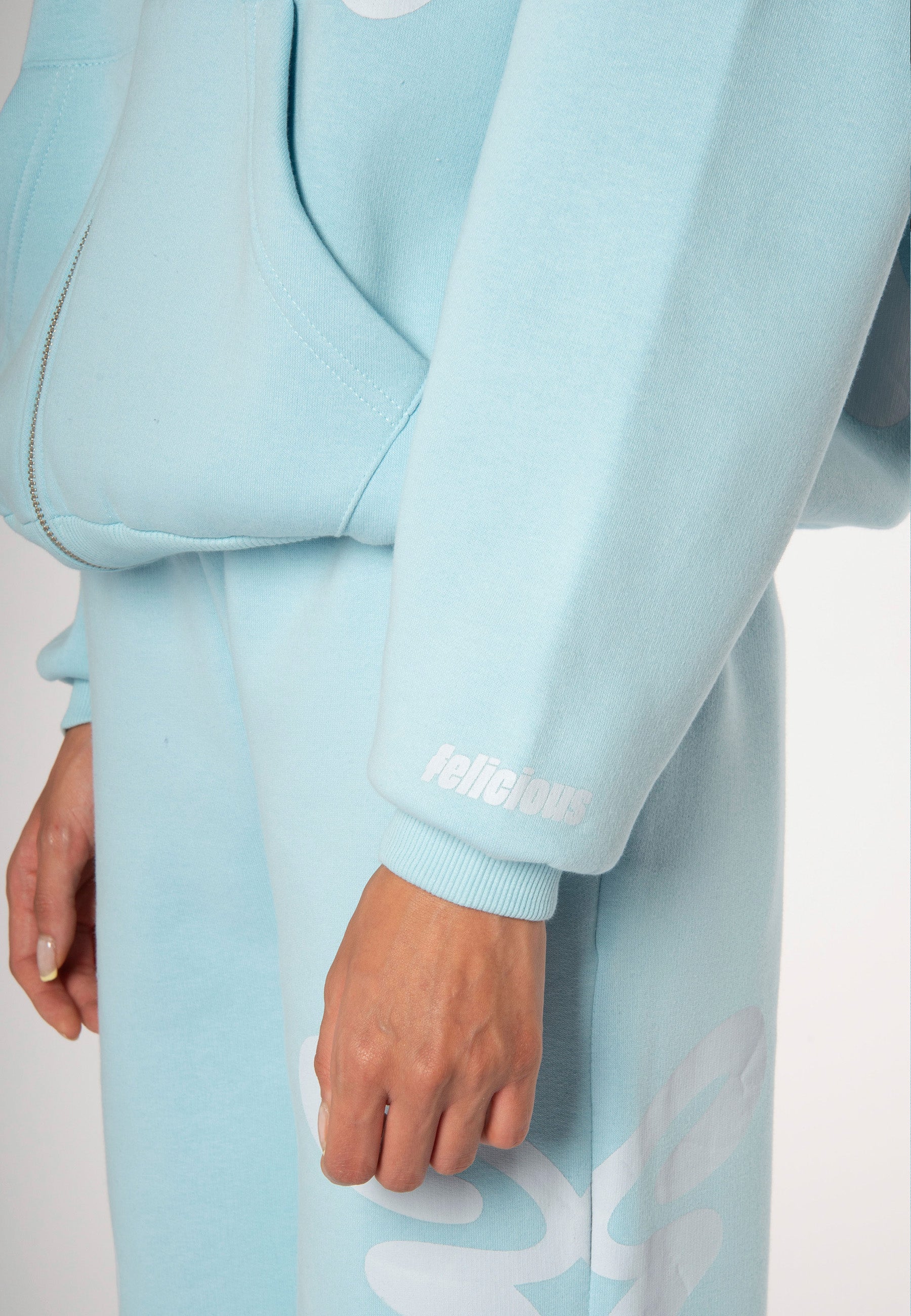 Sweatjacket Butterfly Light Blue