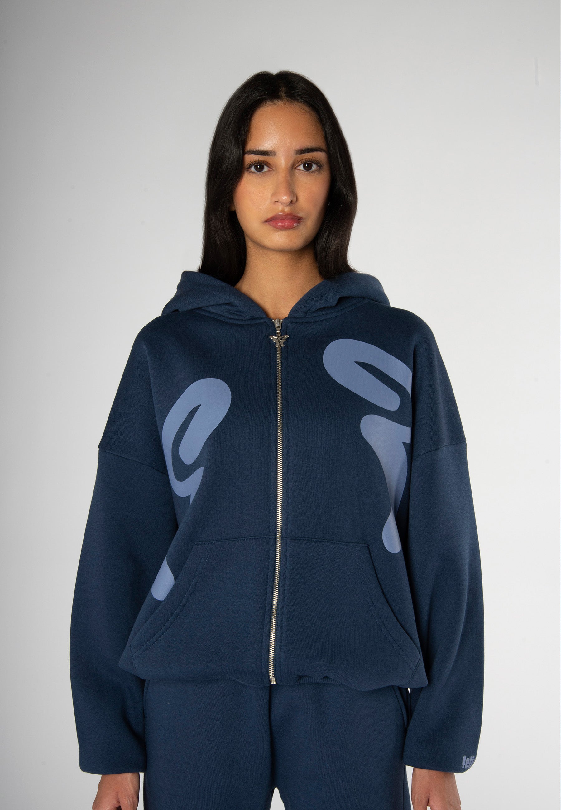 Sweatjacket Butterfly Stone Blue